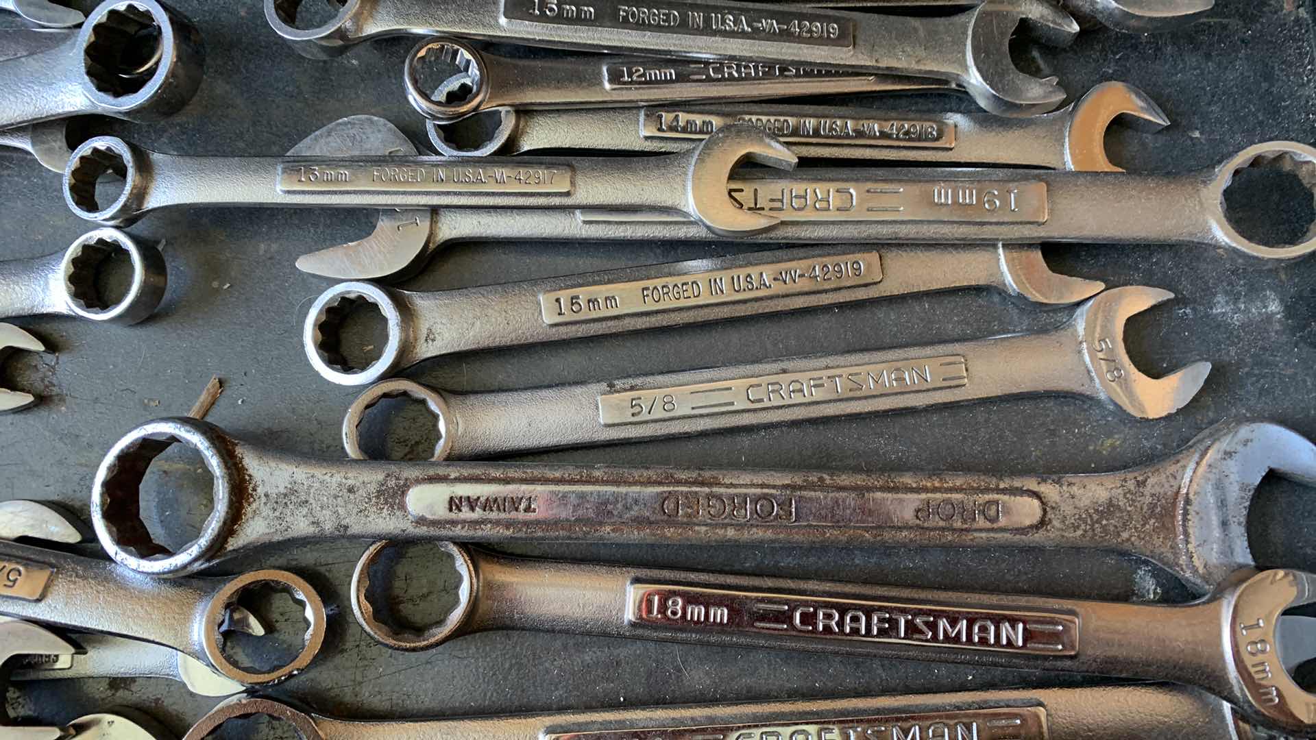 Photo 3 of CRAFTSMAN OPEN END WRENCHS METRIC AND STANDARD