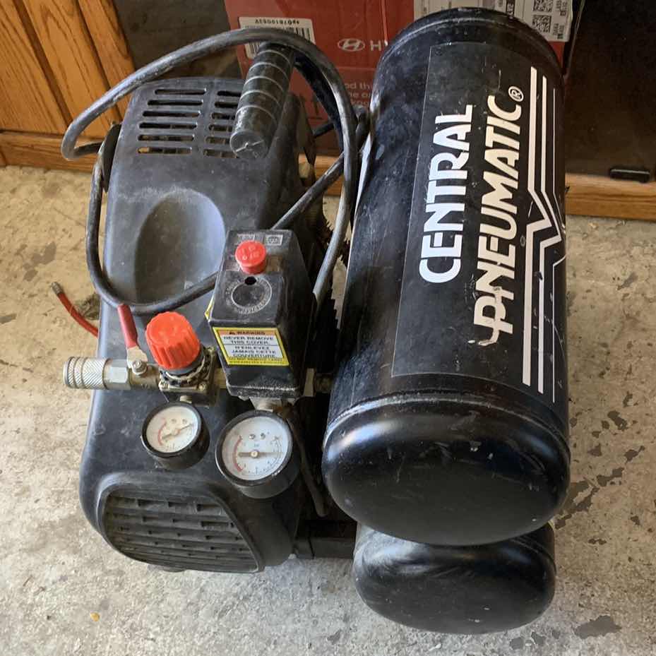 Photo 1 of CENTRAL PNEUMATIC 2 HORSEPOWER TWIN TANK AIR COMPRESSOR