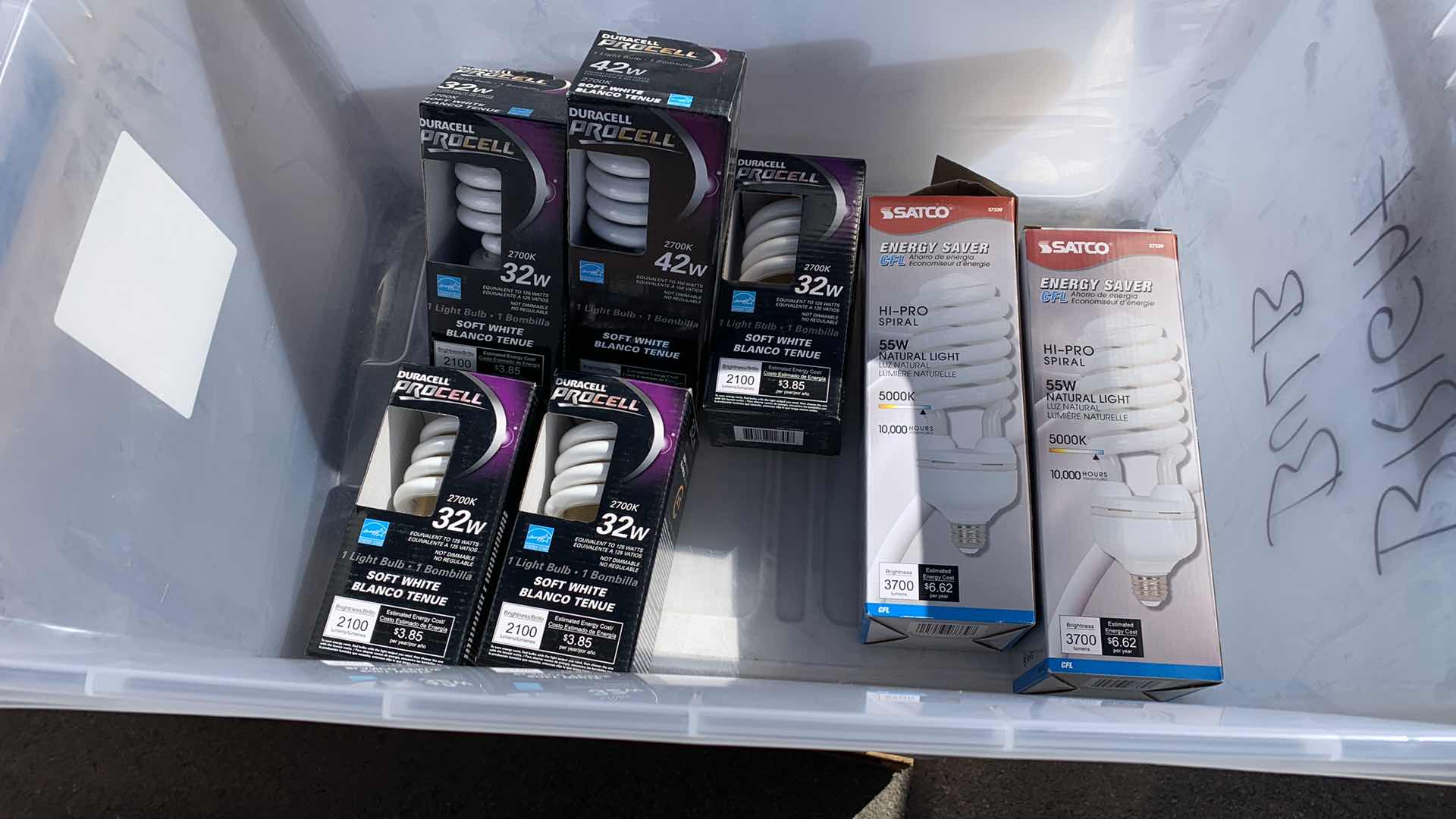 Photo 1 of ASSORTED ENERGY SAVER LIGHT BULBS