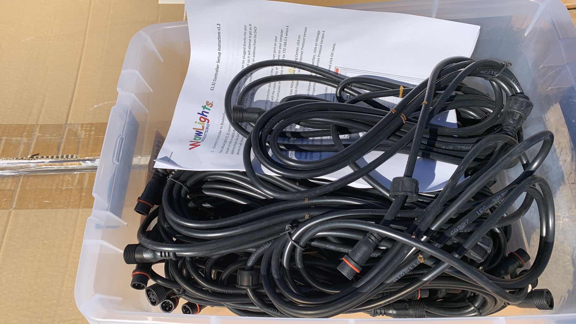 Photo 1 of CONTAINER OF WOW RGB LIGHT CABLES