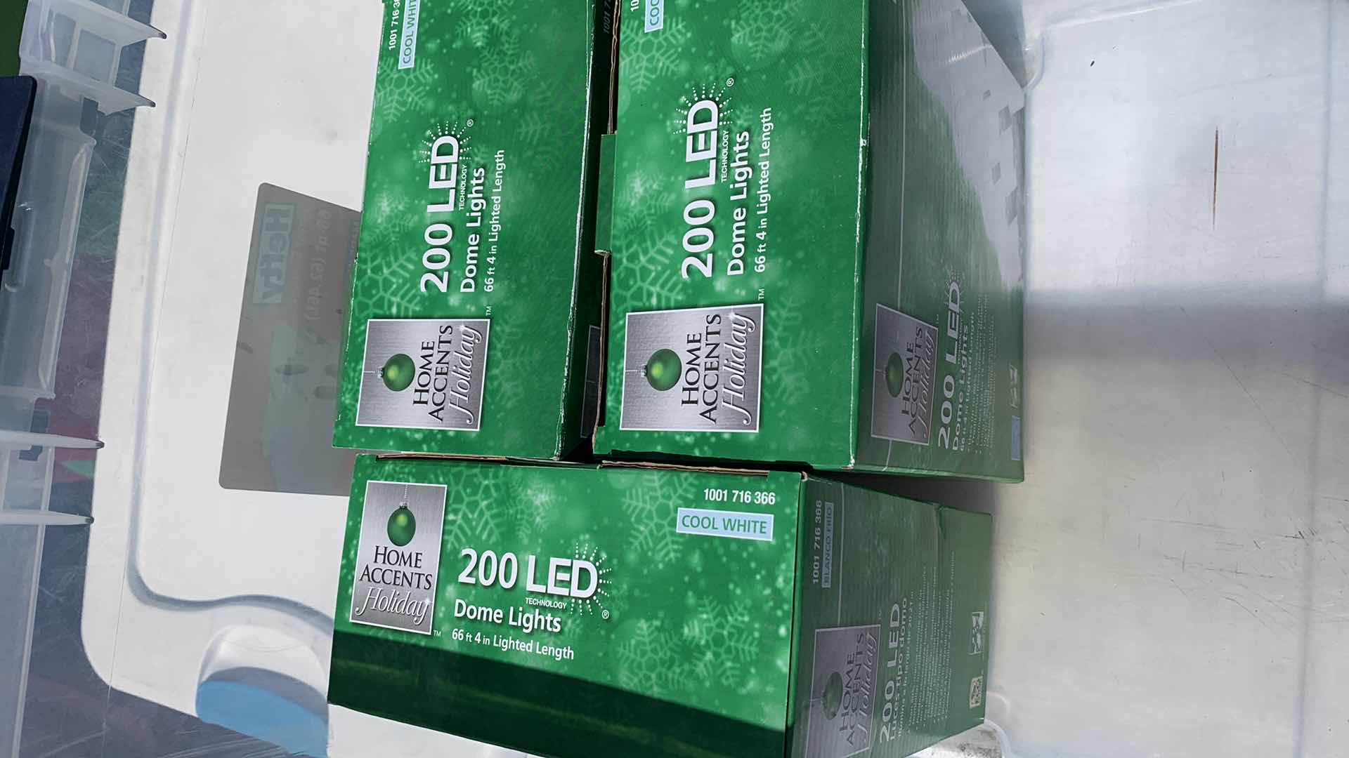 Photo 1 of 3 BOXES OF 200 LED DOME LIGHTS