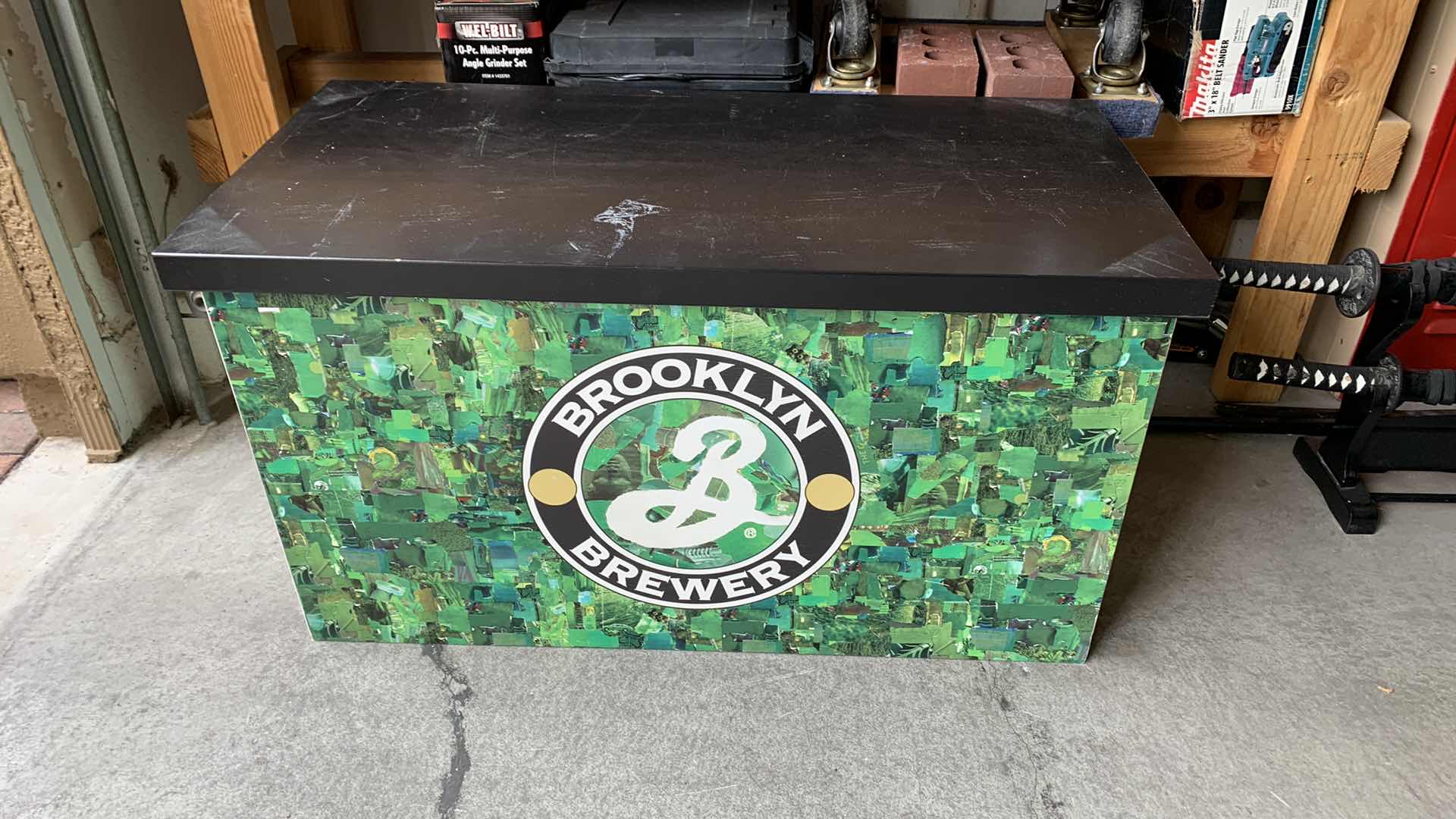 Photo 1 of BROOKLYN BREWERY WOODEN STAND 35” X 17” H 19”