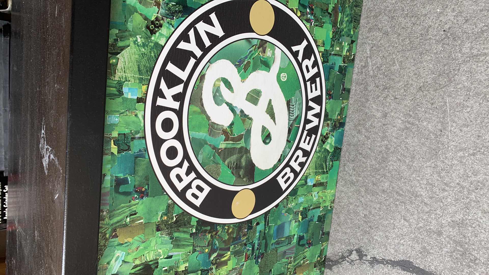 Photo 2 of BROOKLYN BREWERY WOODEN STAND 35” X 17” H 19”