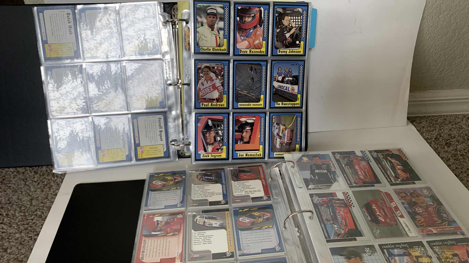 Photo 1 of TWO BINDERS OF NASCAR TRADING CARDS