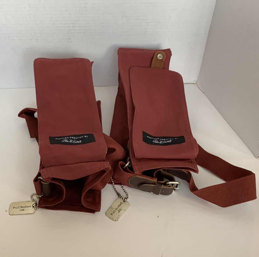 Photo 1 of 2-PARK B SMITH SINGLE CARGO WINE BOTTLE BAGS WITH SHOULDER STRAPS