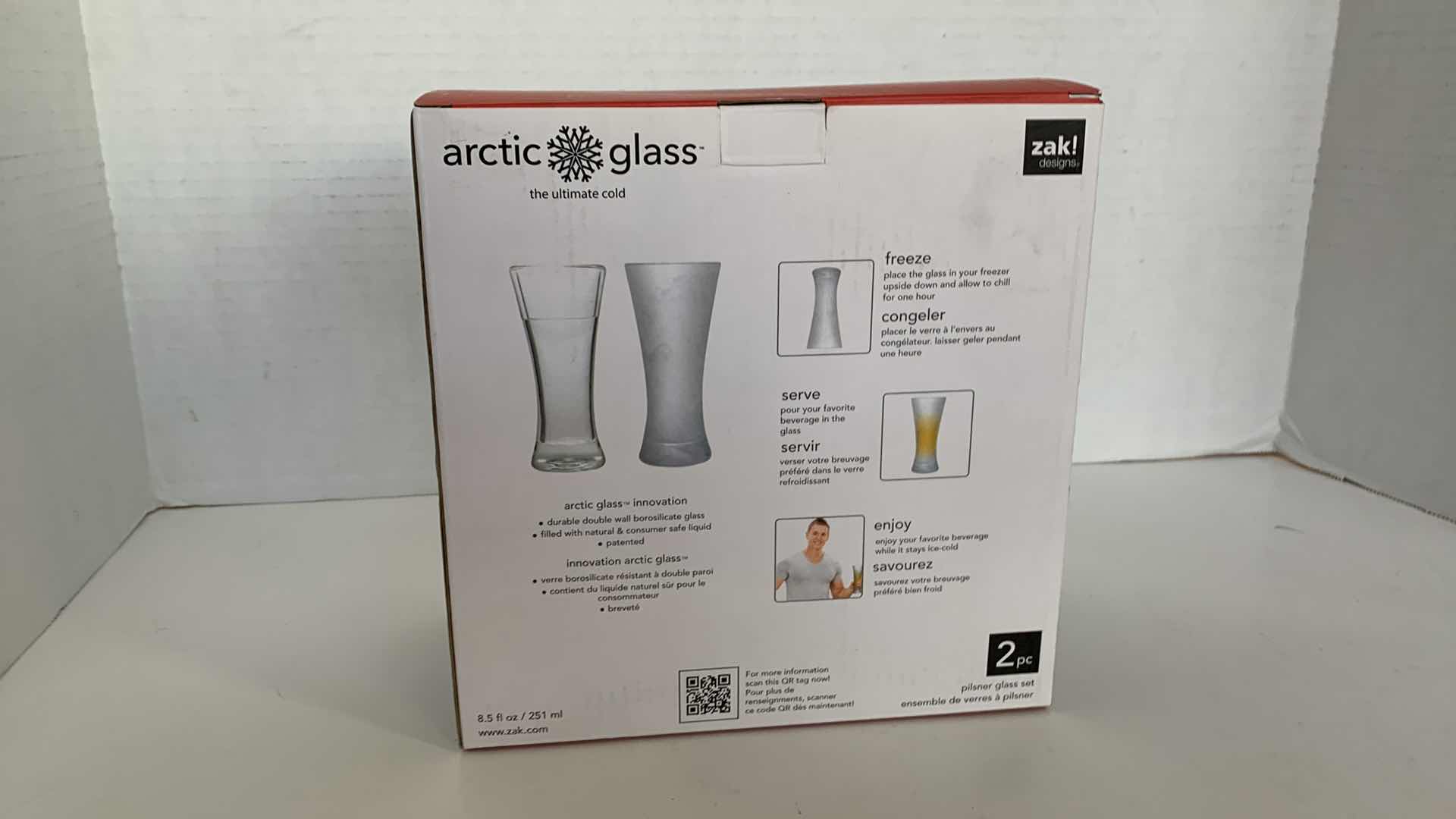 Photo 2 of ZAK DESIGNS ARTIC GLASS PILSNER SET