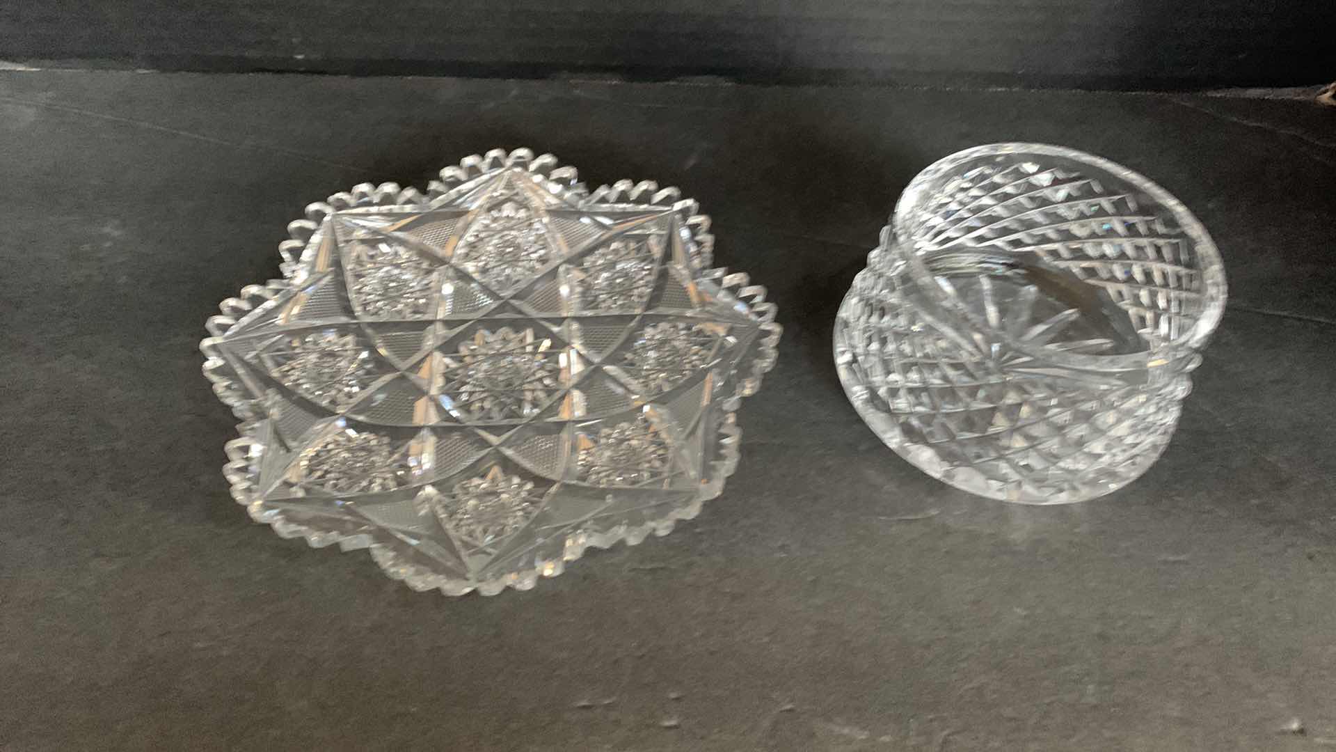 Photo 1 of 2-CRYSTAL SERVING WARE PIECES