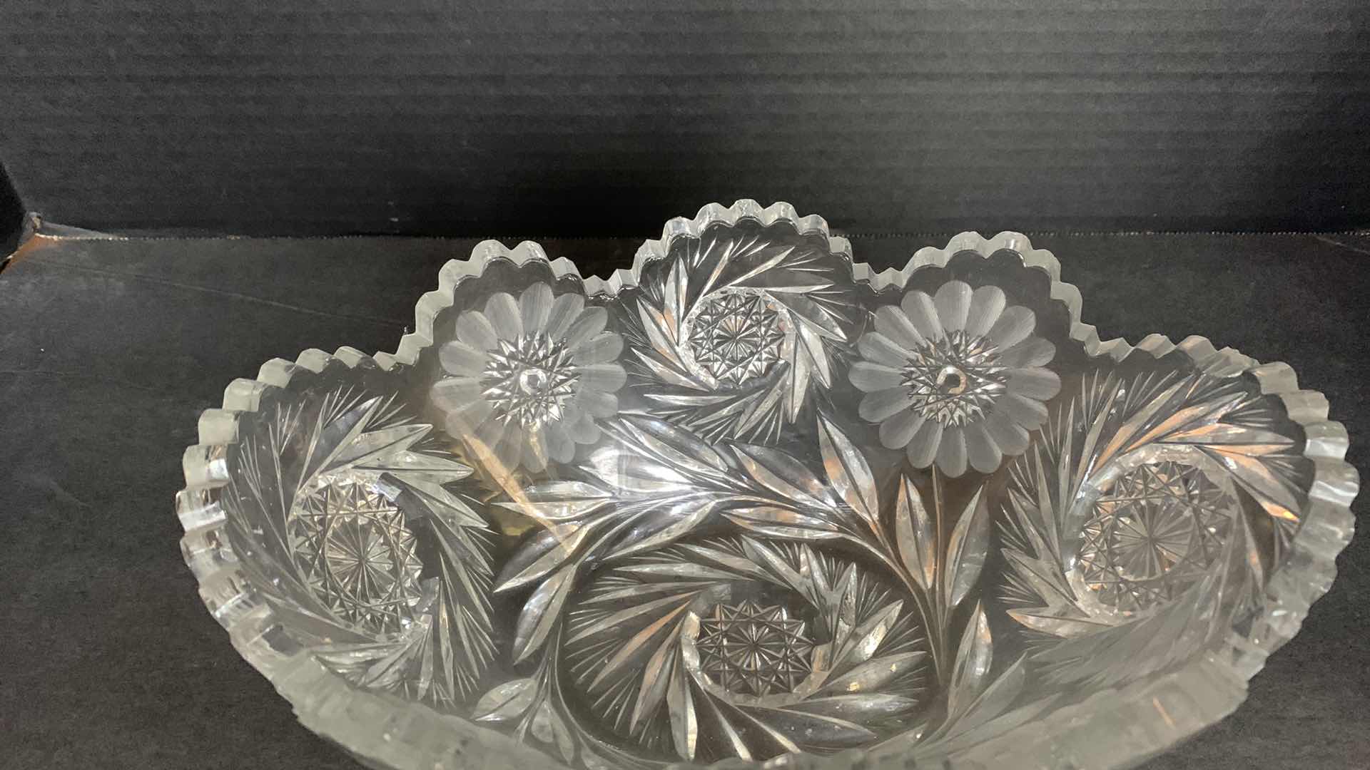 Photo 2 of CRYSTAL SERVICE BOWL 10” WIDE