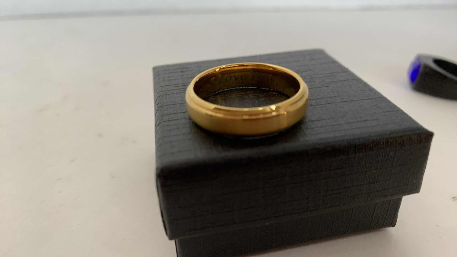 Photo 3 of 2-RINGS I LOVE YOU AND BLACK MENS RING