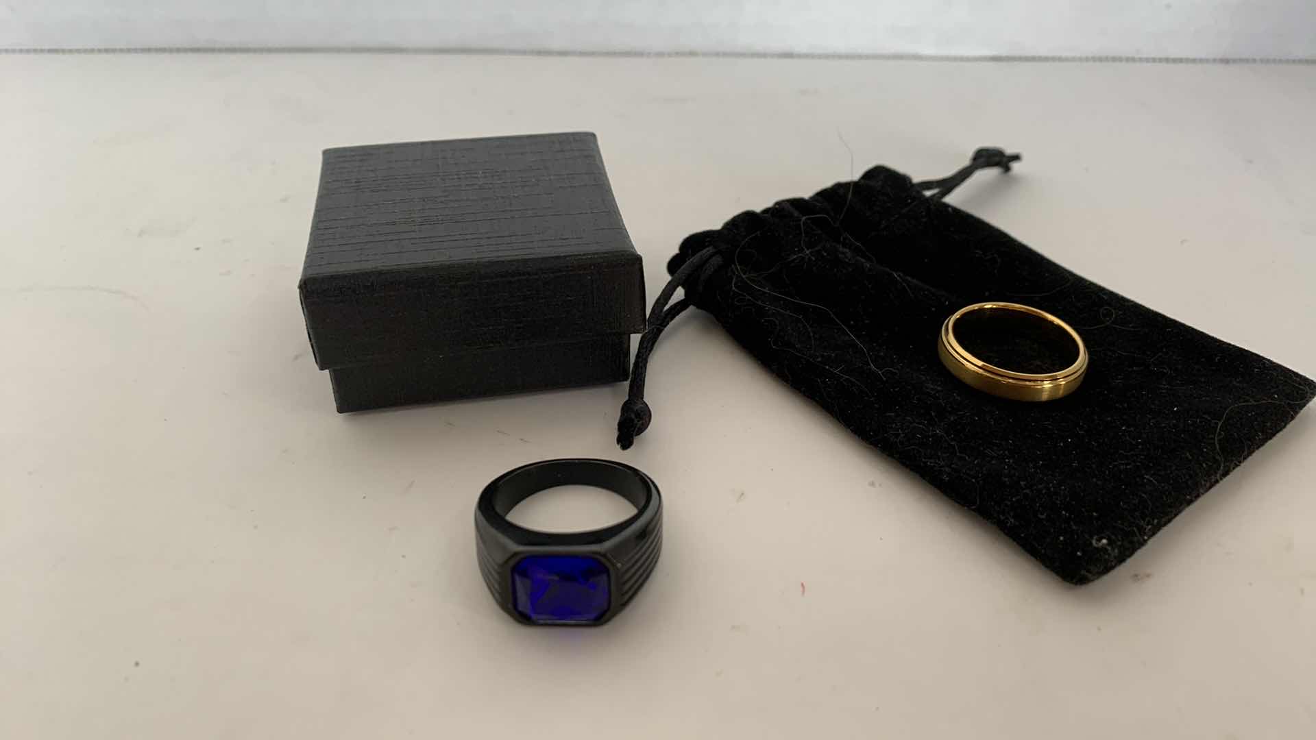 Photo 1 of 2-RINGS I LOVE YOU AND BLACK MENS RING