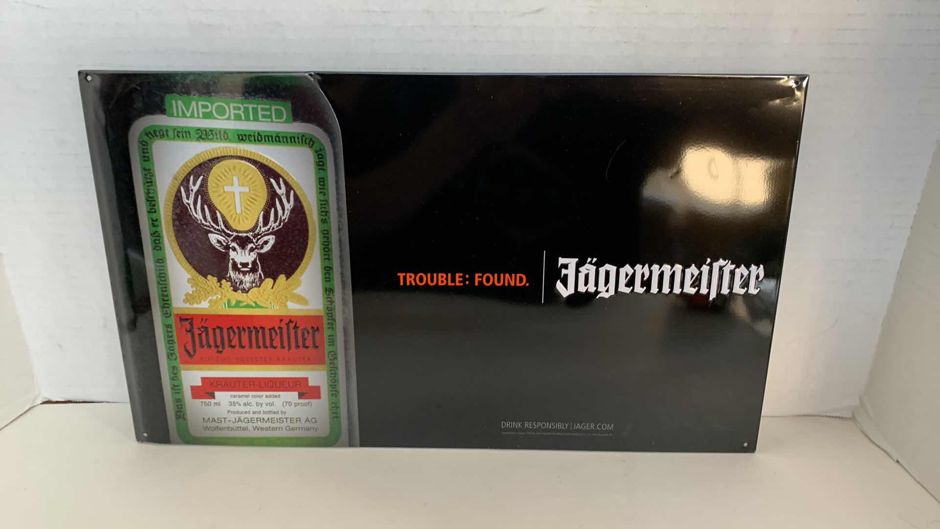 Photo 1 of JAGERMEISTER METAL SIGN 17” X 10”