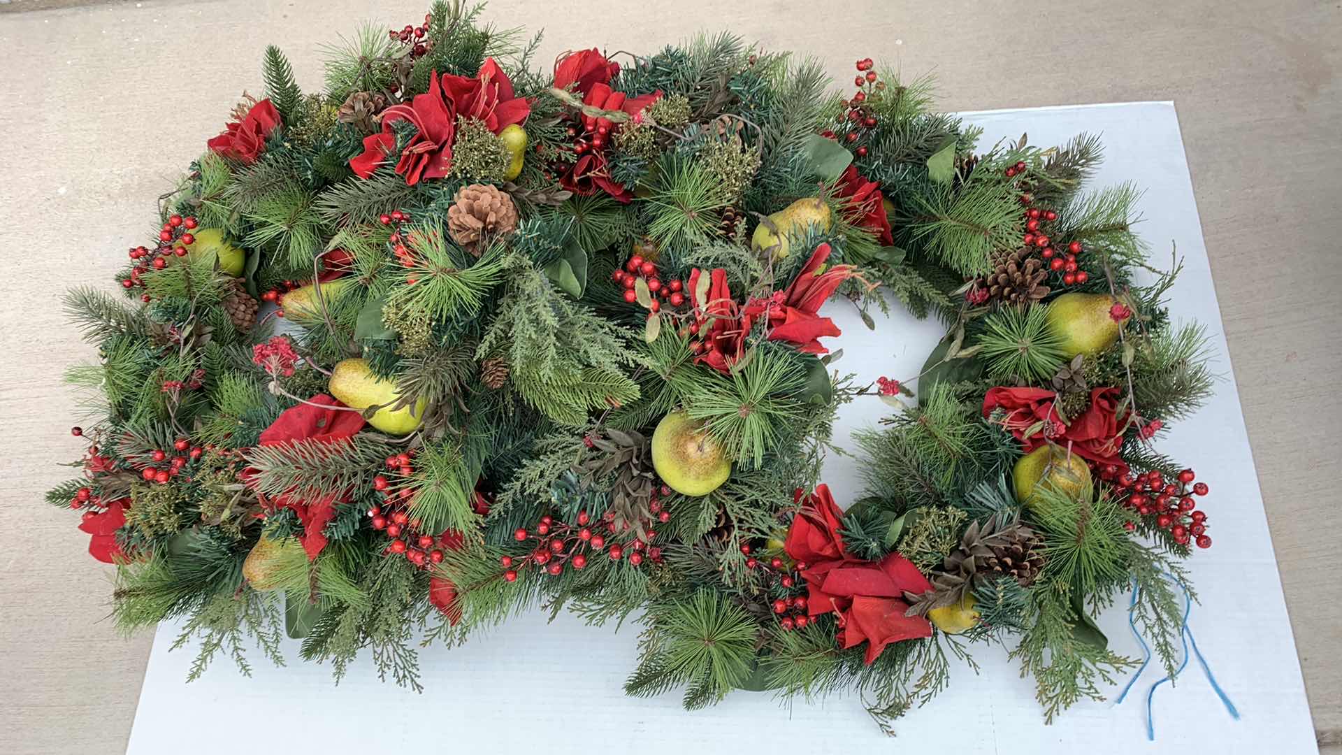 Photo 1 of 3-TWENTY FOUR INCH WIDE CHRISTMAS WREATHS