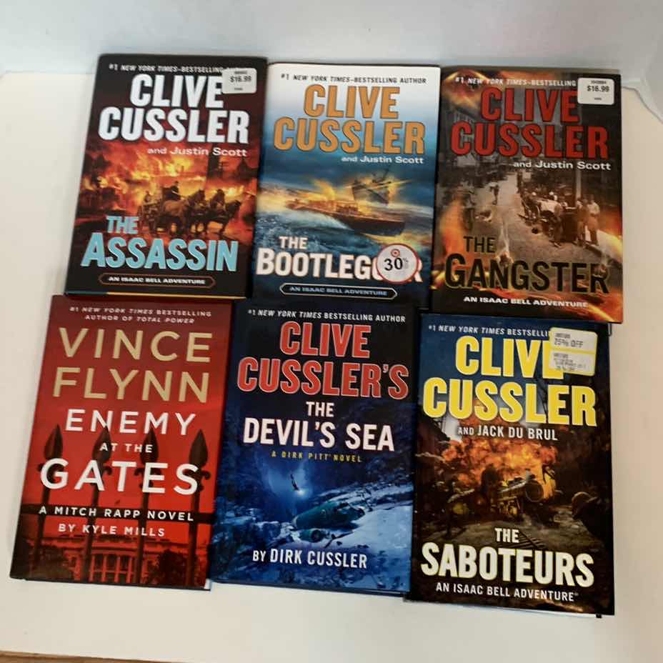 Photo 1 of 6-CLIVE CUSSLER HARD COVER BOOKS