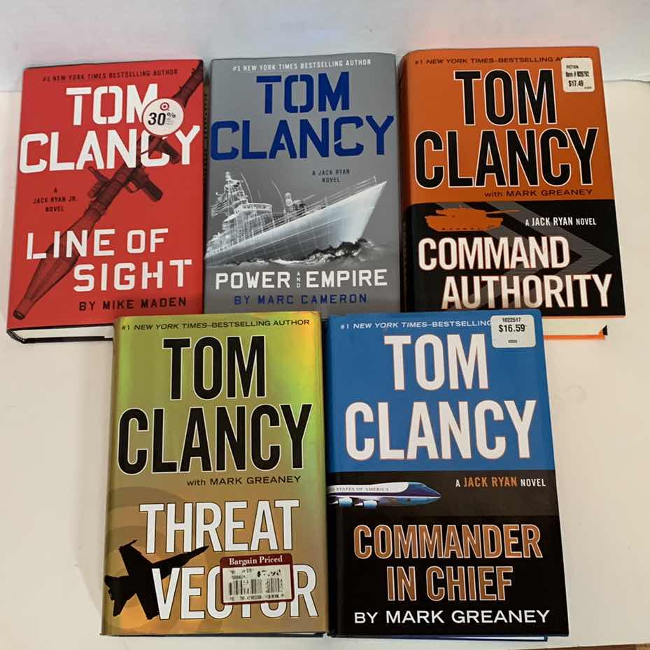 Photo 1 of 5-TOM CLANCY HARD COVER BOOKS