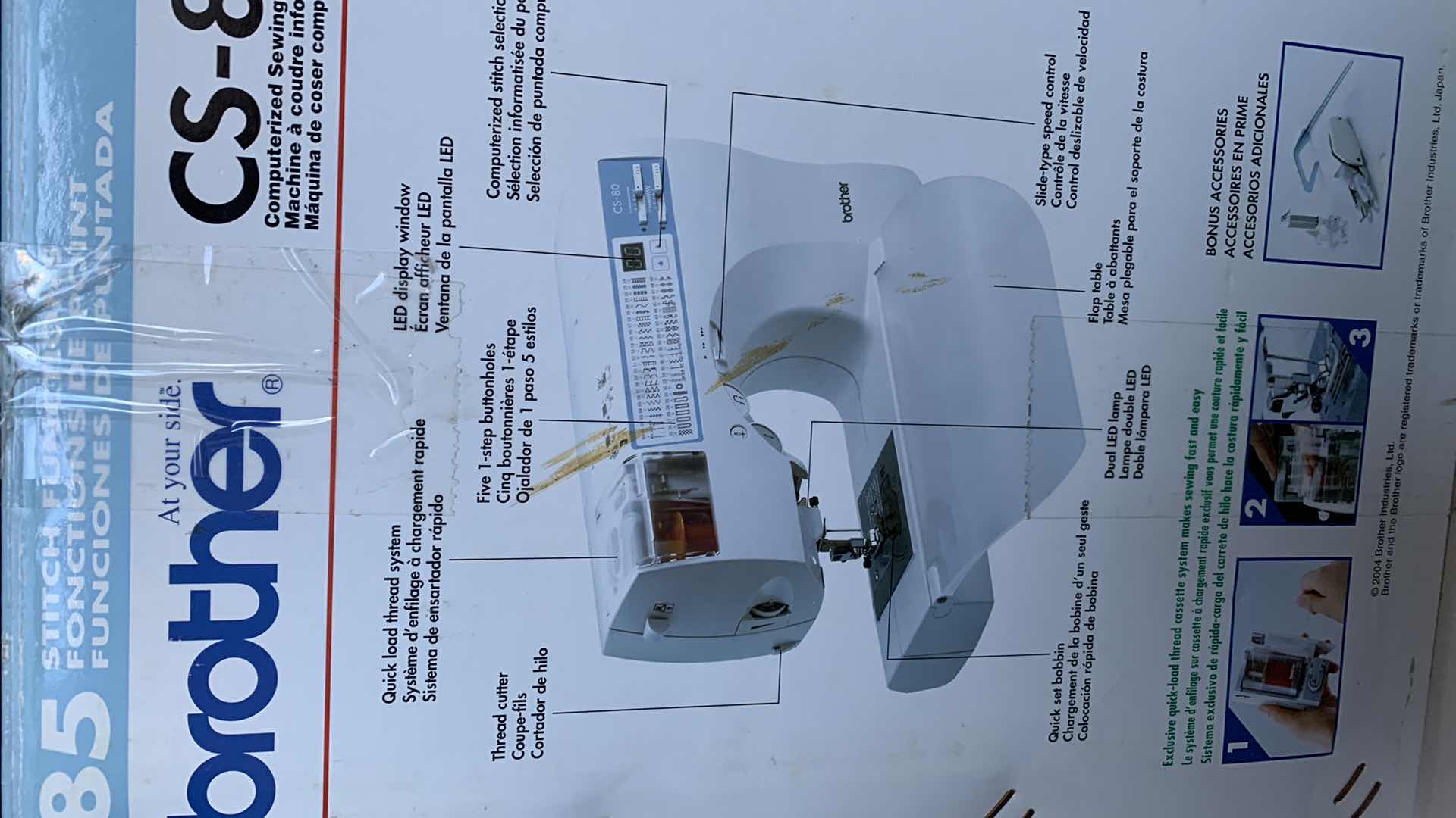 Photo 5 of BROTHER SEWING MACHINE CS-80