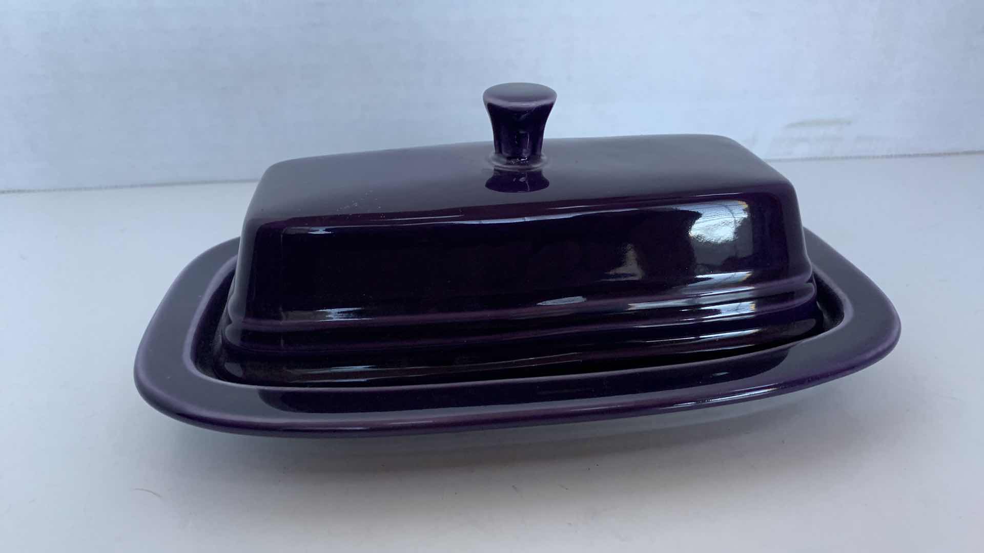 Photo 1 of VINTAGE FIESTAWARE PLUM COVERED BUTTER HOLDER