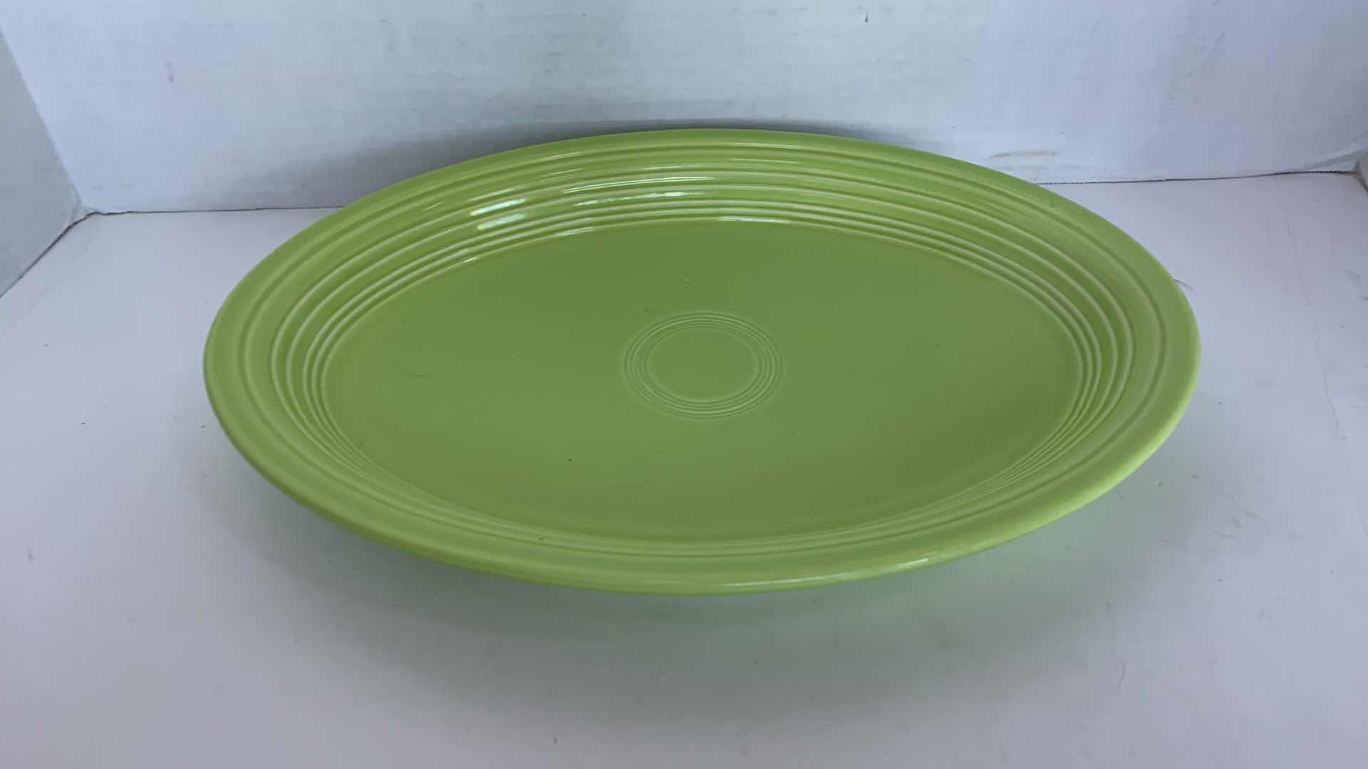 Photo 1 of VINTAGE FIESTAWARE CHARTREUSE OVAL PKATTER 13” WIDE