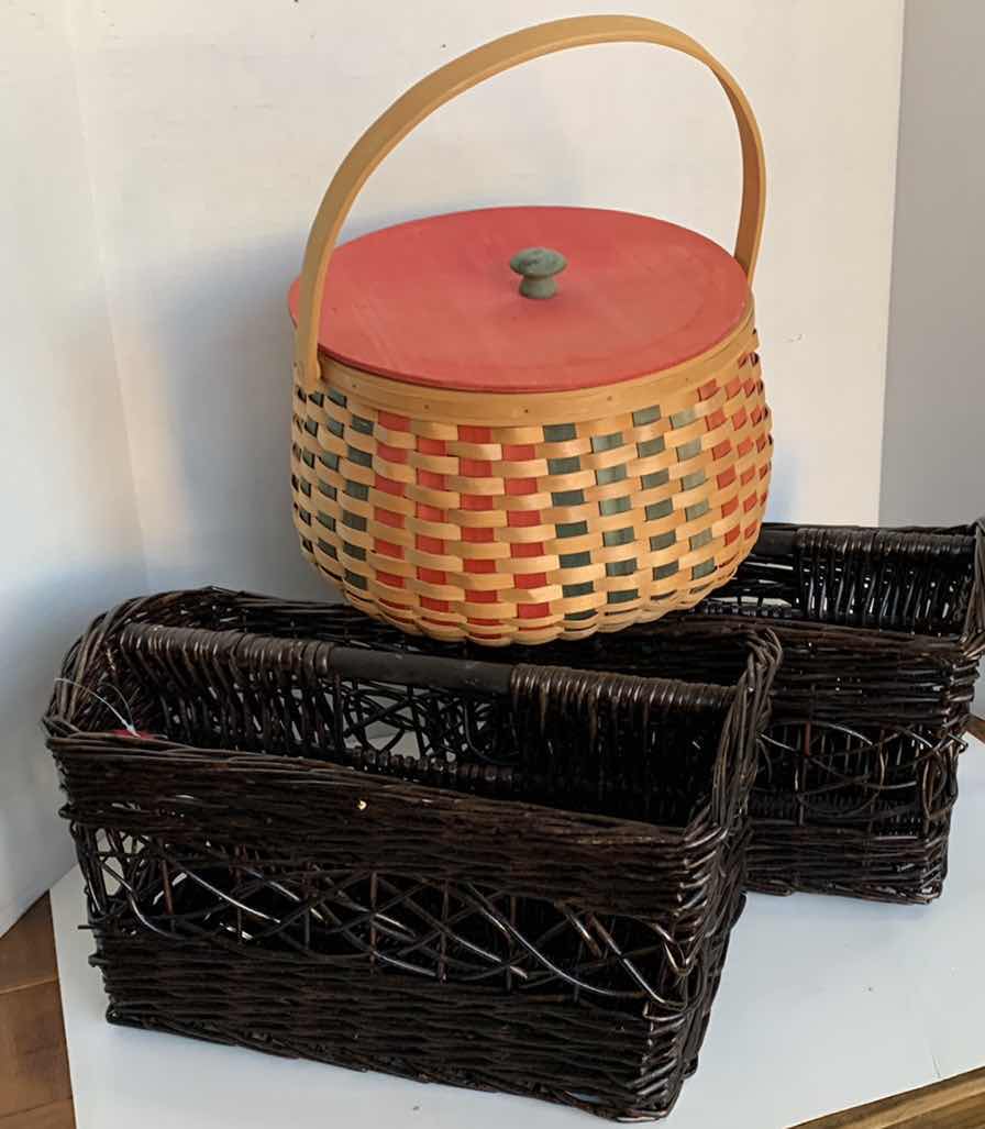 Photo 1 of 3-RATTAN & WICKER BASKETS