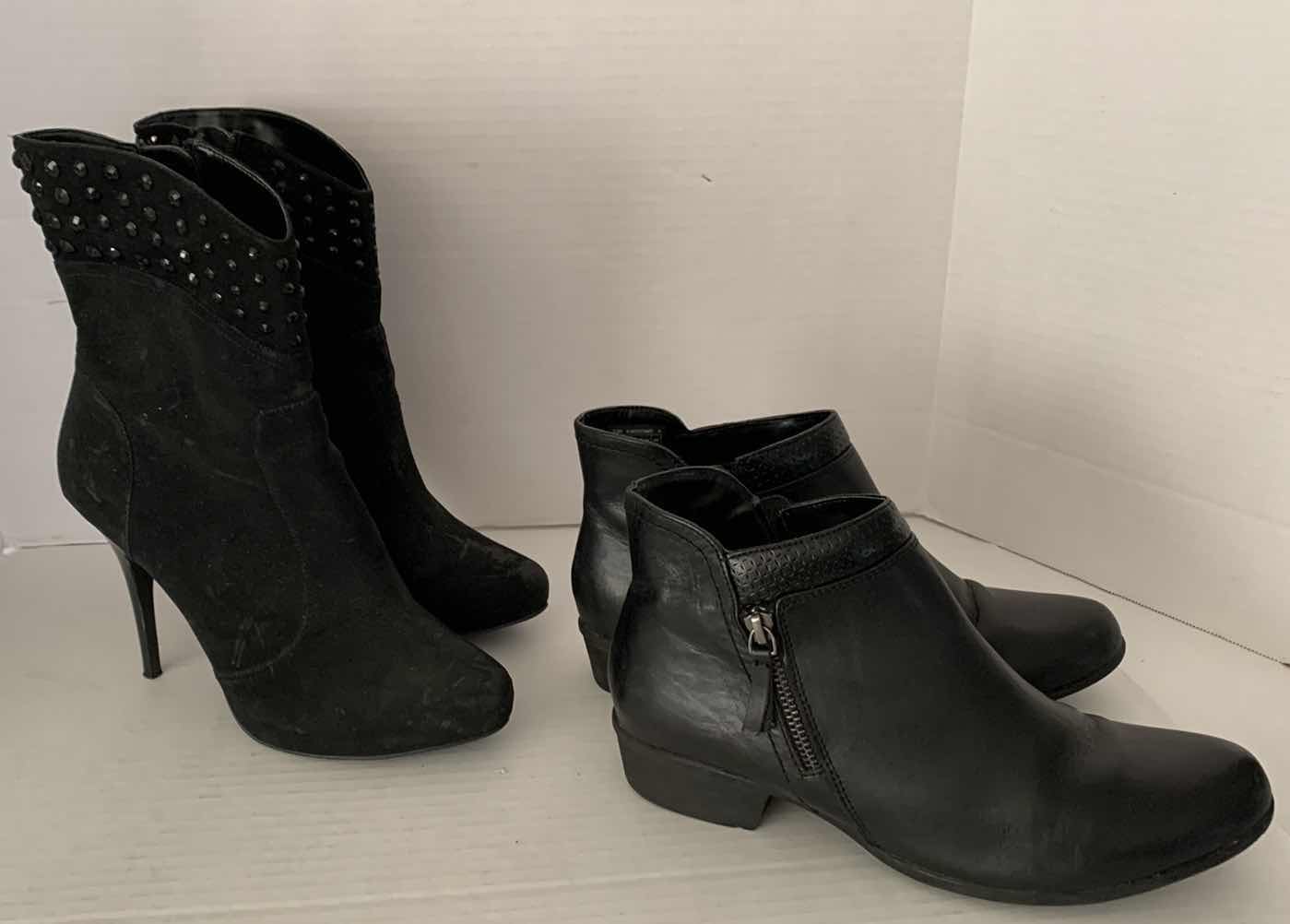 Photo 1 of 2-PAIRS OF WOMENS BOOTS MINA, AND ROCKPORT SIZE 9 & 9.5