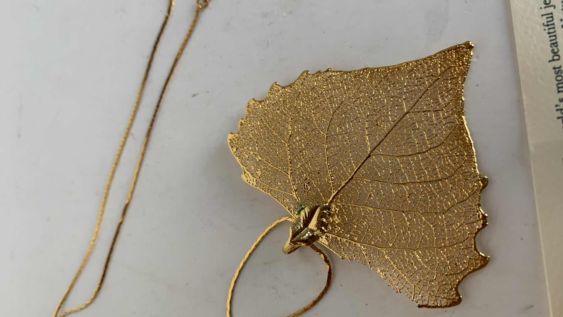 Photo 2 of 24KT. GOLD PLATED LEAF