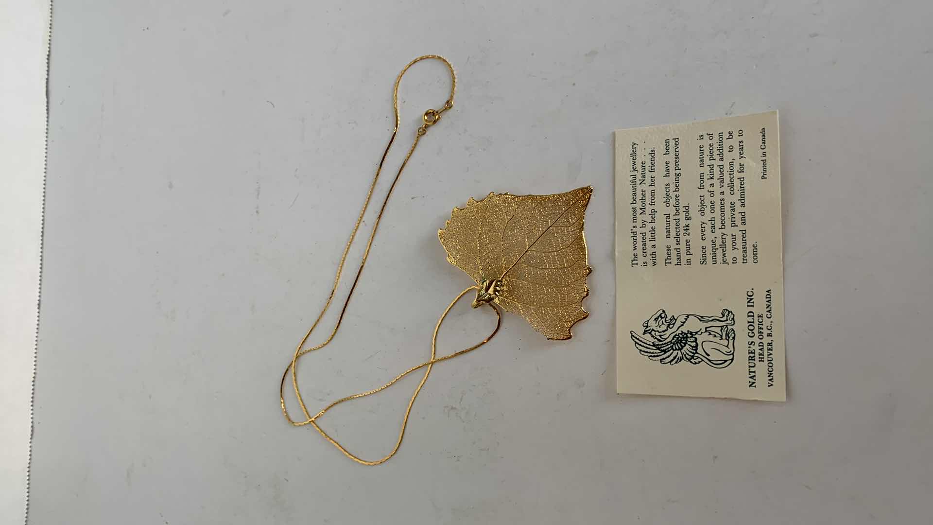 Photo 1 of 24KT. GOLD PLATED LEAF