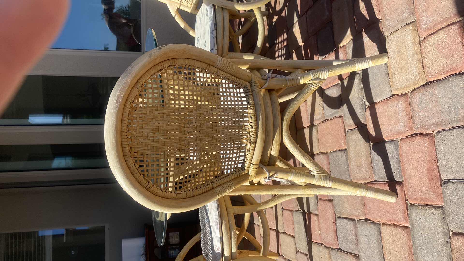 Photo 6 of BAMBOO REED GLASS TOP TABLE WITH 4 CHAIRS