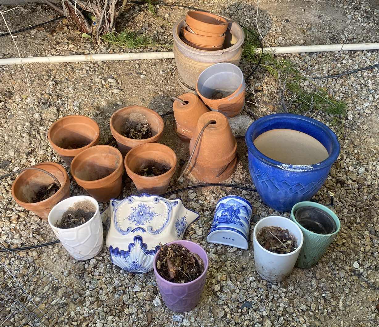 Photo 1 of ASSORTED GARDENING POTS