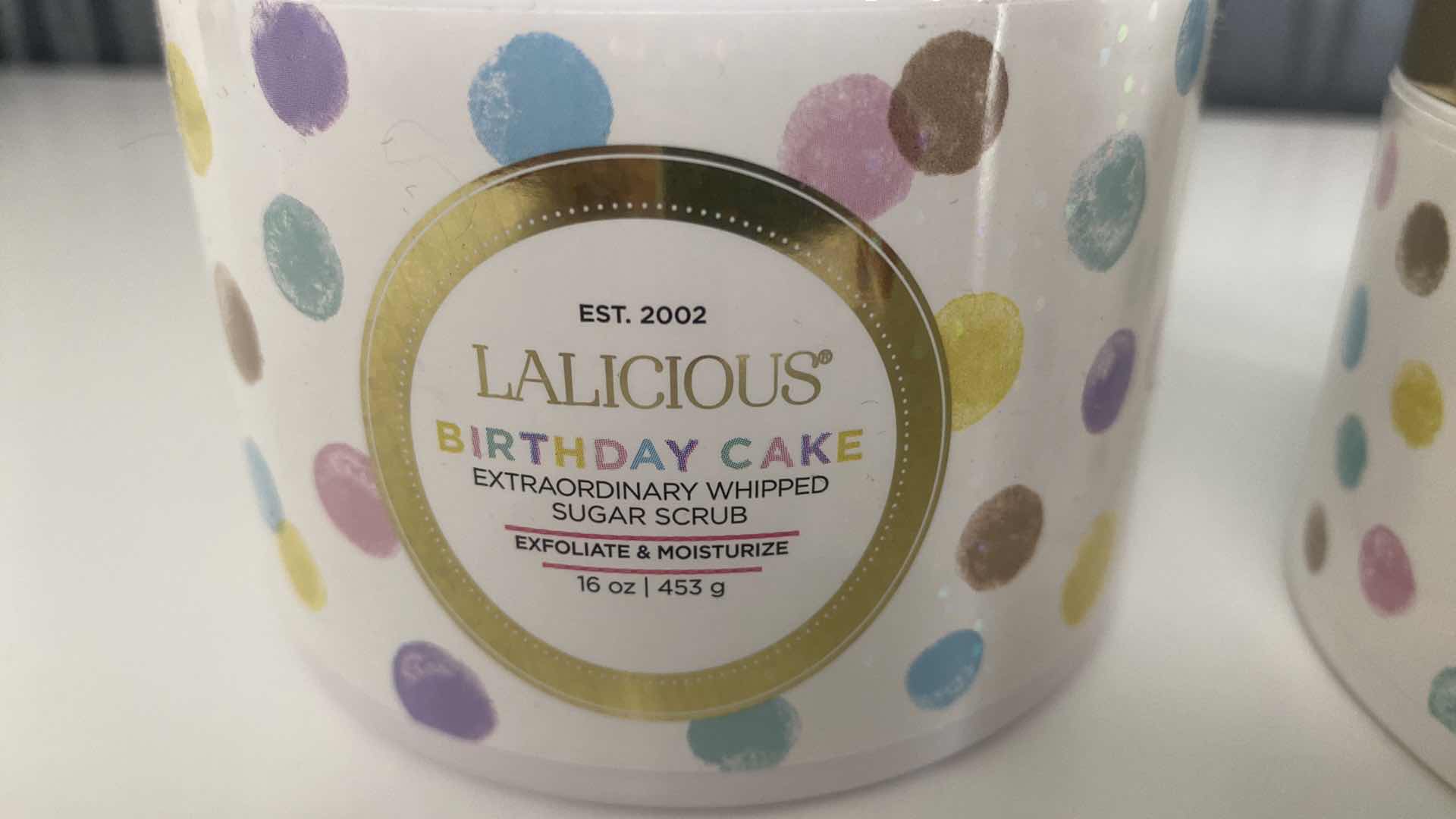 Photo 2 of NEW LALICIOUS BIRTHDAY CAKE SUGAR SCRUB & BODY BUTTER