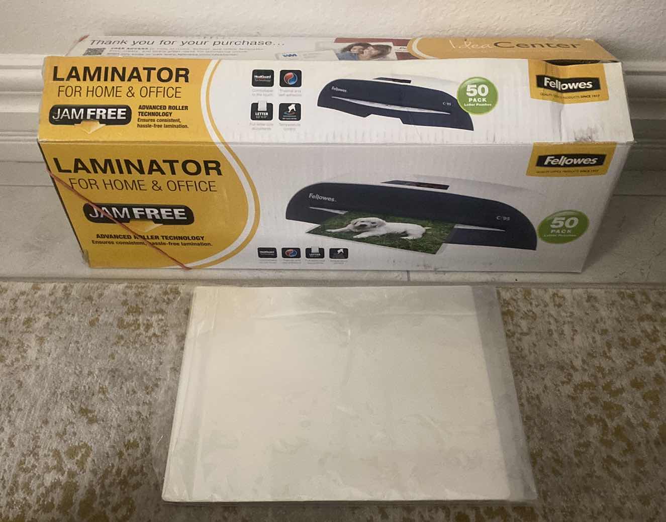 Photo 1 of FELLOWES LAMINATOR WITH LETTER POUCHES