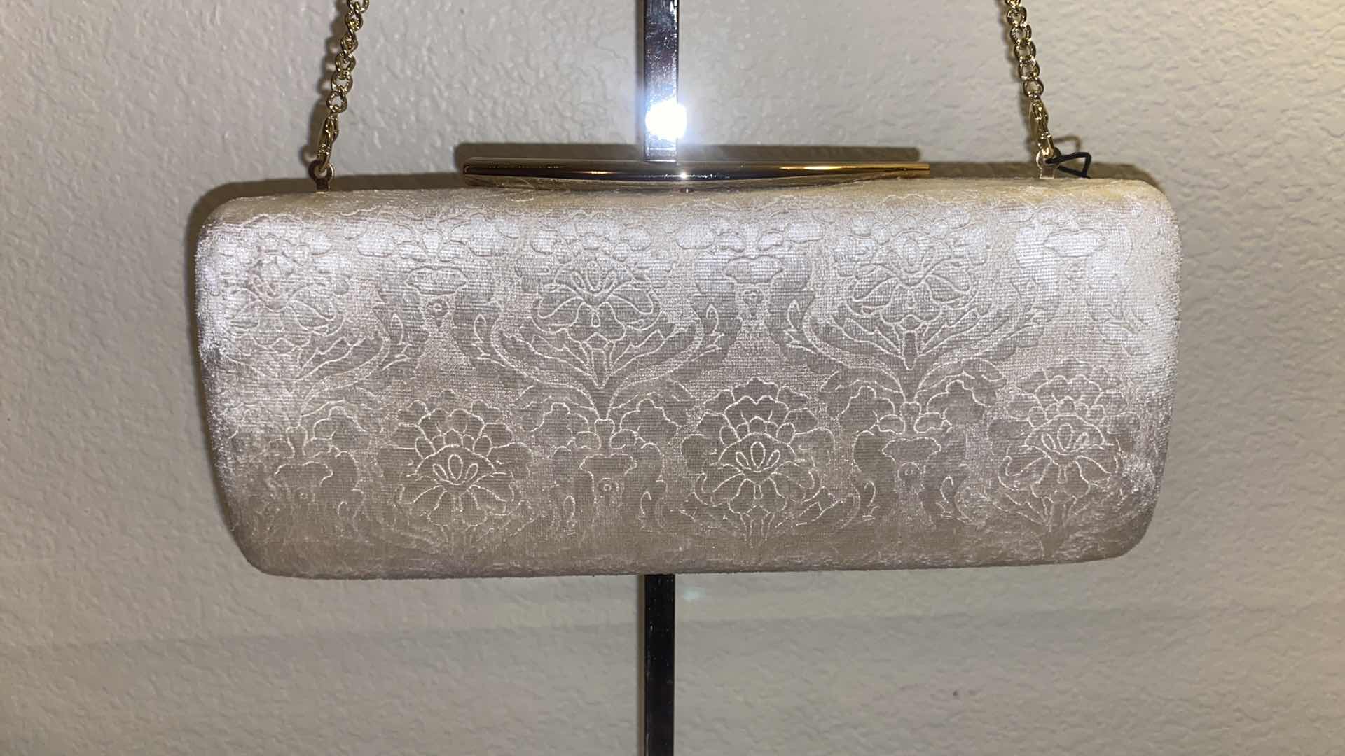 Photo 2 of  NWT TADASHI SHOJI IVORY VELVET CLUTCH