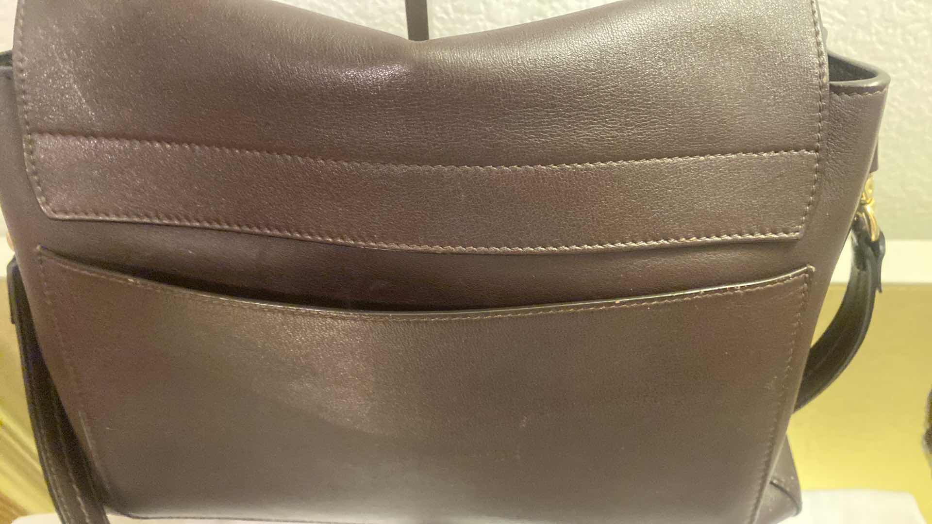 Photo 9 of AUTHENTIC GENTLY LOVED CHLOE MEDIUM FAYE DAY BAG  IN CARBON BROWN WITH TAG AND AUTHENTICATION PAPERWORK AND DUST BAG