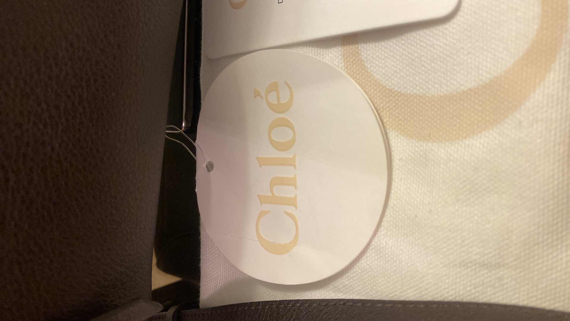 Photo 3 of AUTHENTIC GENTLY LOVED CHLOE MEDIUM FAYE DAY BAG  IN CARBON BROWN WITH TAG AND AUTHENTICATION PAPERWORK AND DUST BAG