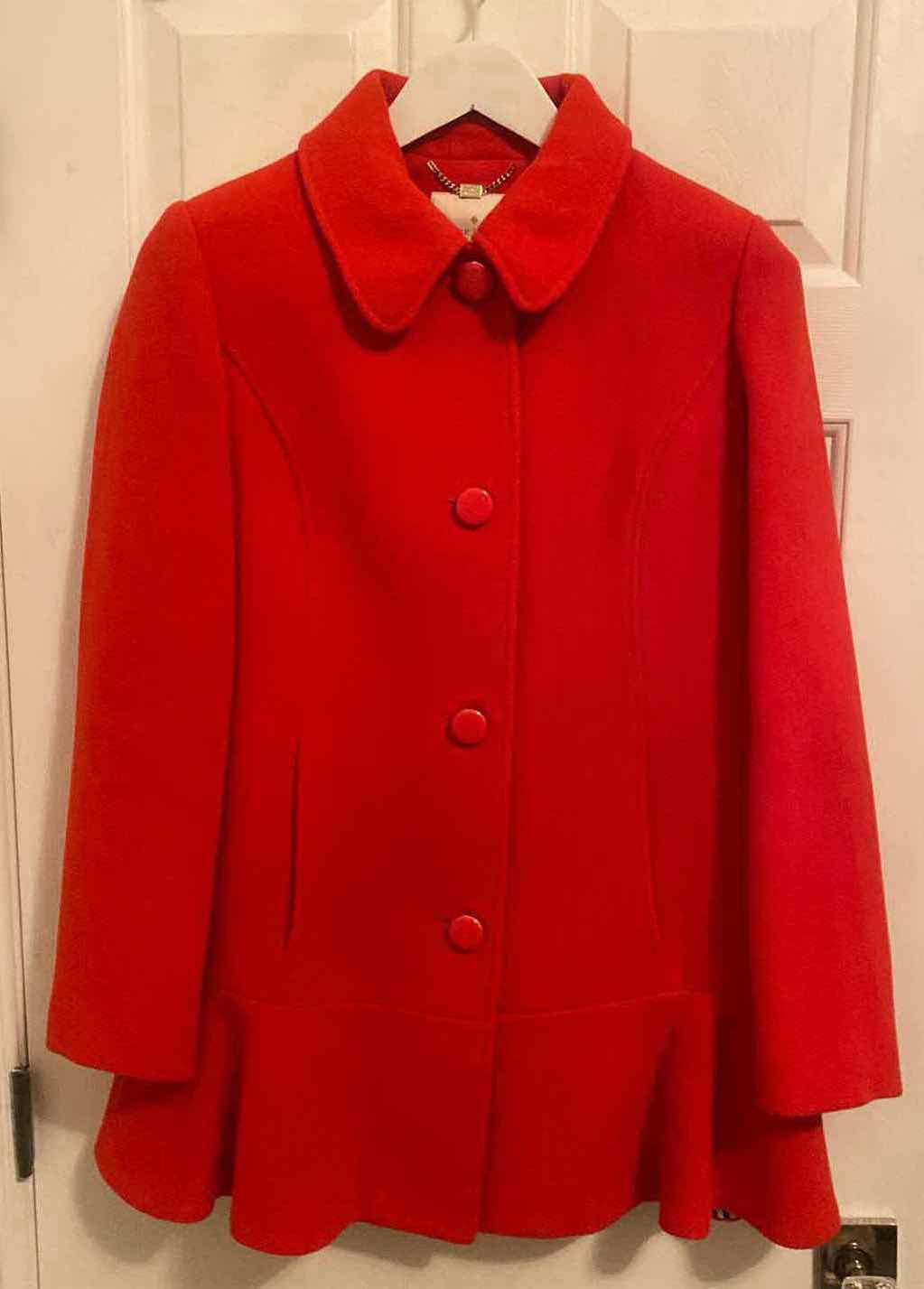 Photo 1 of GENTLY LOVED LADIES SIZE LARGE KATE SPADE NEW YORK RED COAT