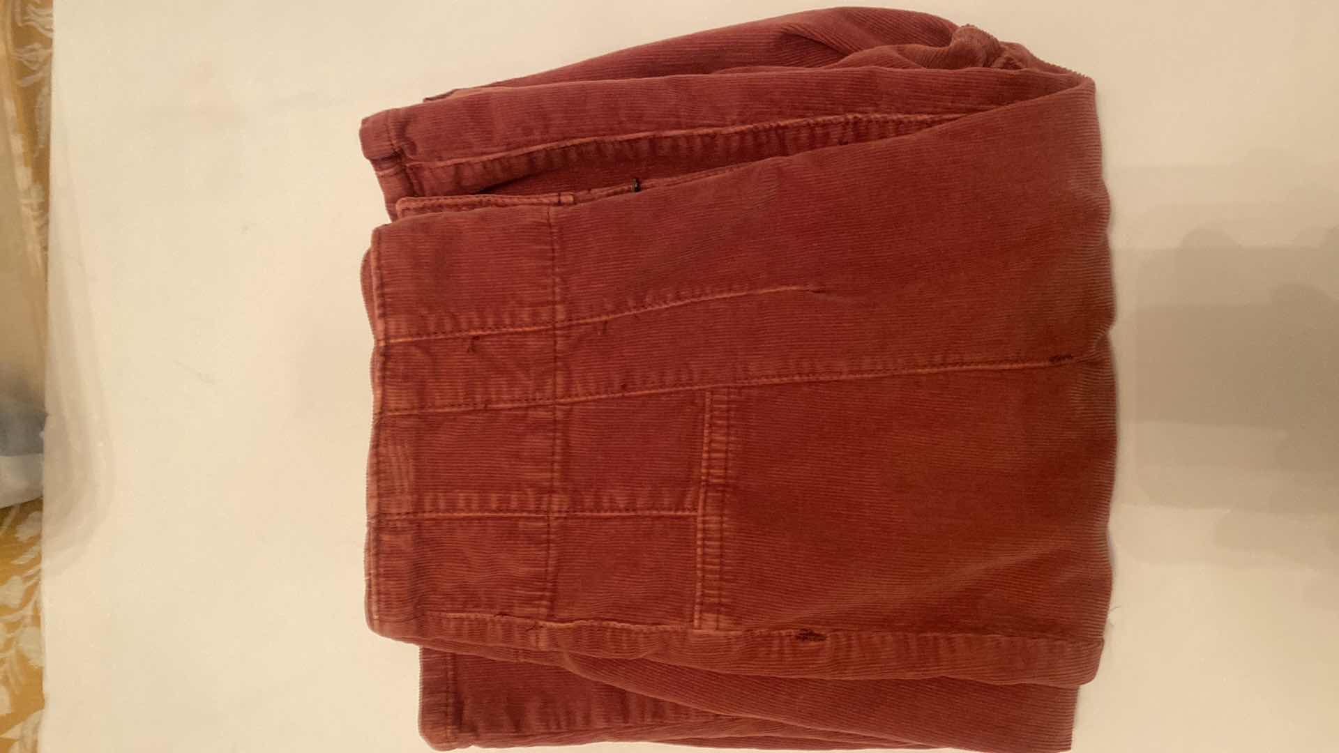 Photo 4 of FREE PEOPLE LADIES SIZE 29 CORDUROY FLARE HIGH WAISTED JEANS - RUST COLOR