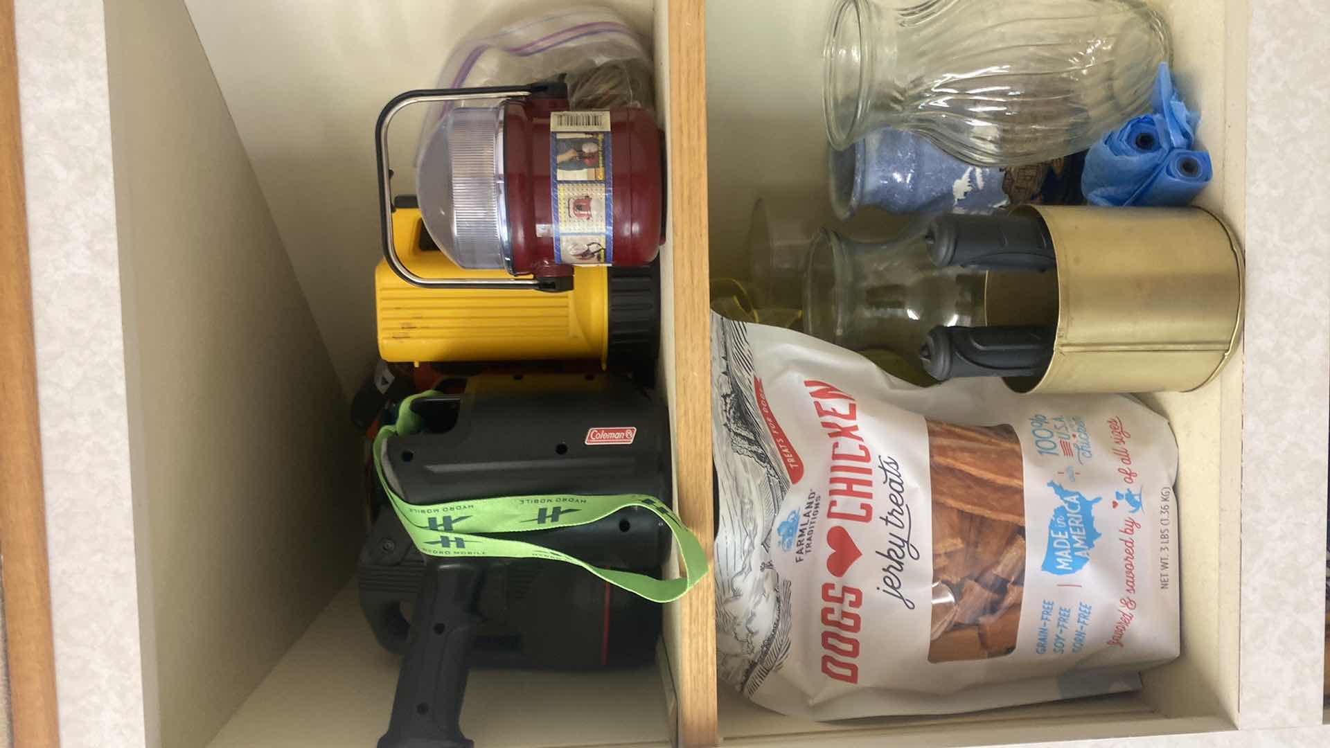 Photo 2 of CONTENTS OF 2 LAUNDRY ROOM CABINETS - VASES AND ASSORTED ITEMS