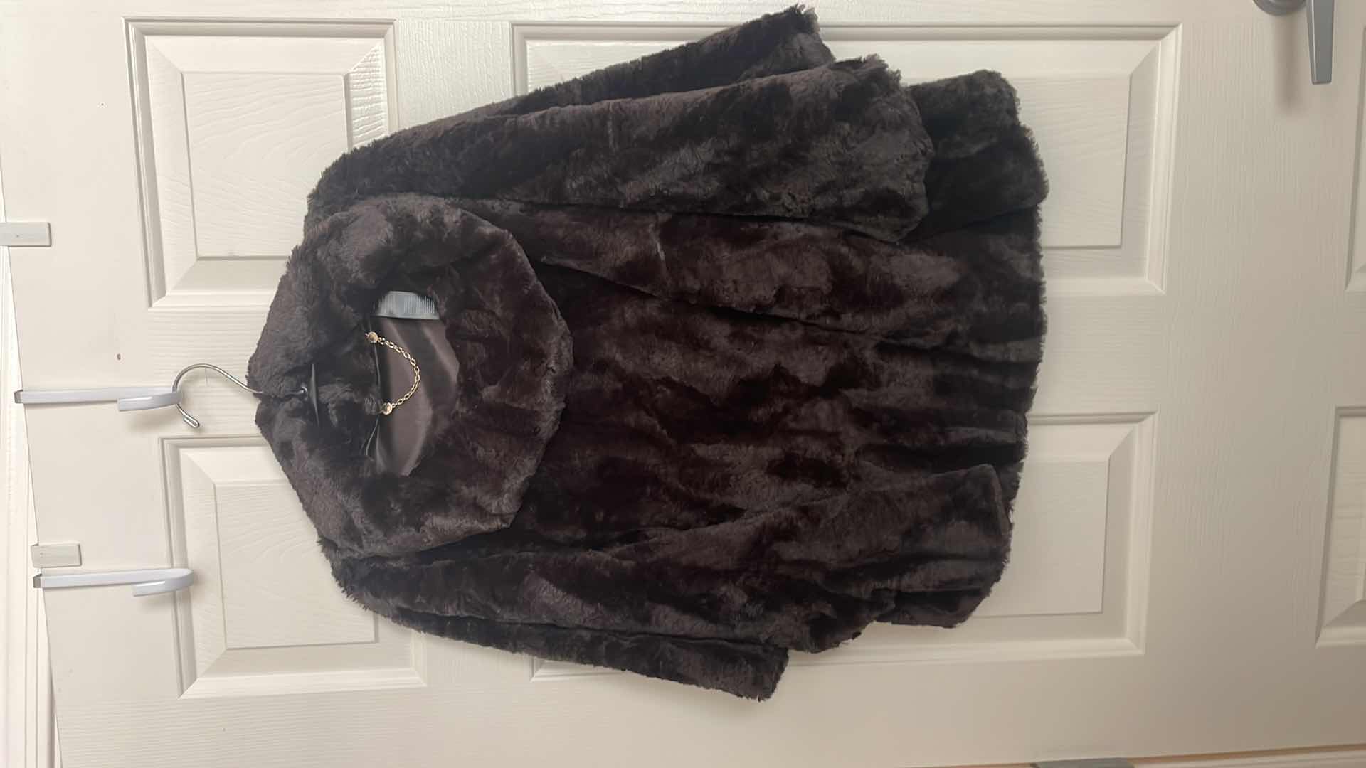 Photo 1 of CHICOS FAUX FUR CROP JACKET SIZE 3