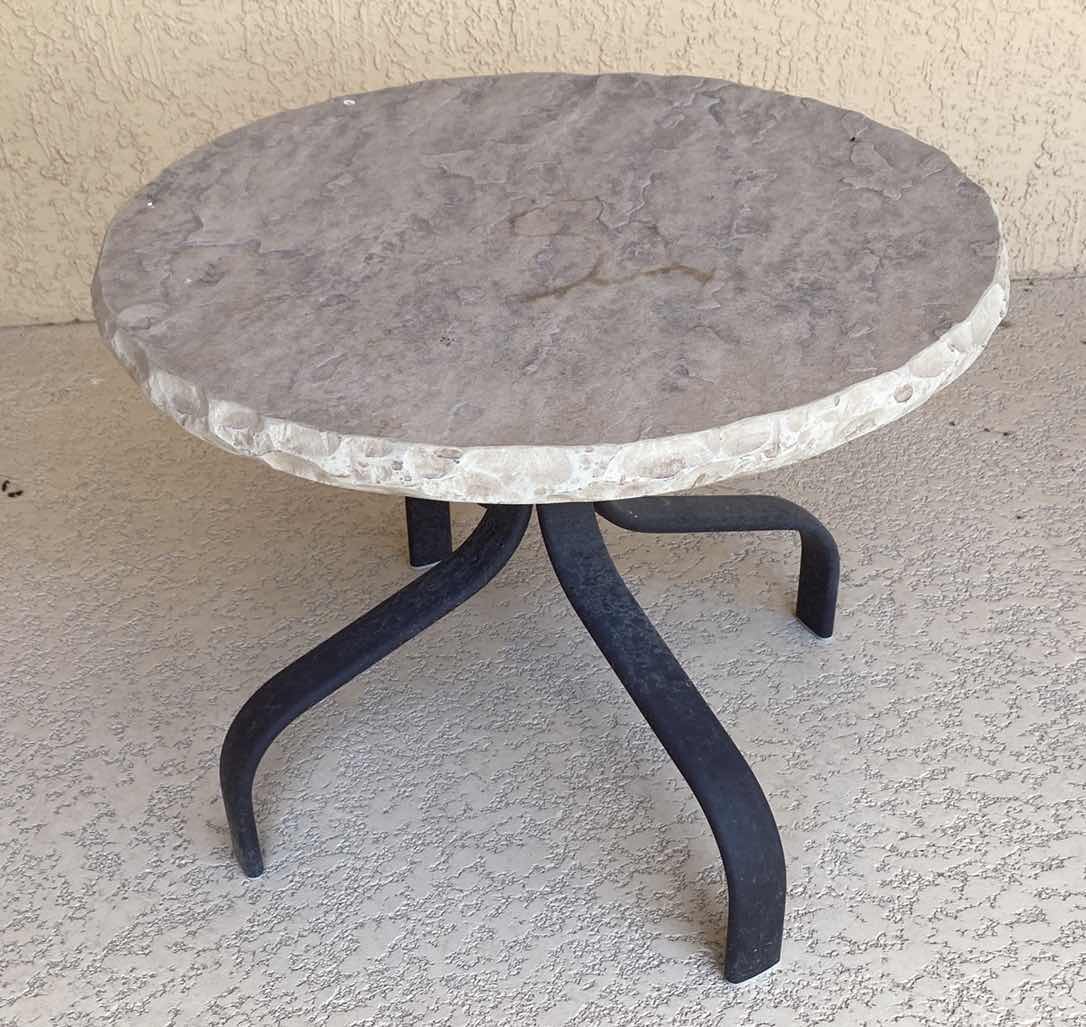 Photo 1 of FAUX STONE PATIO END TABLE 24” x 20”