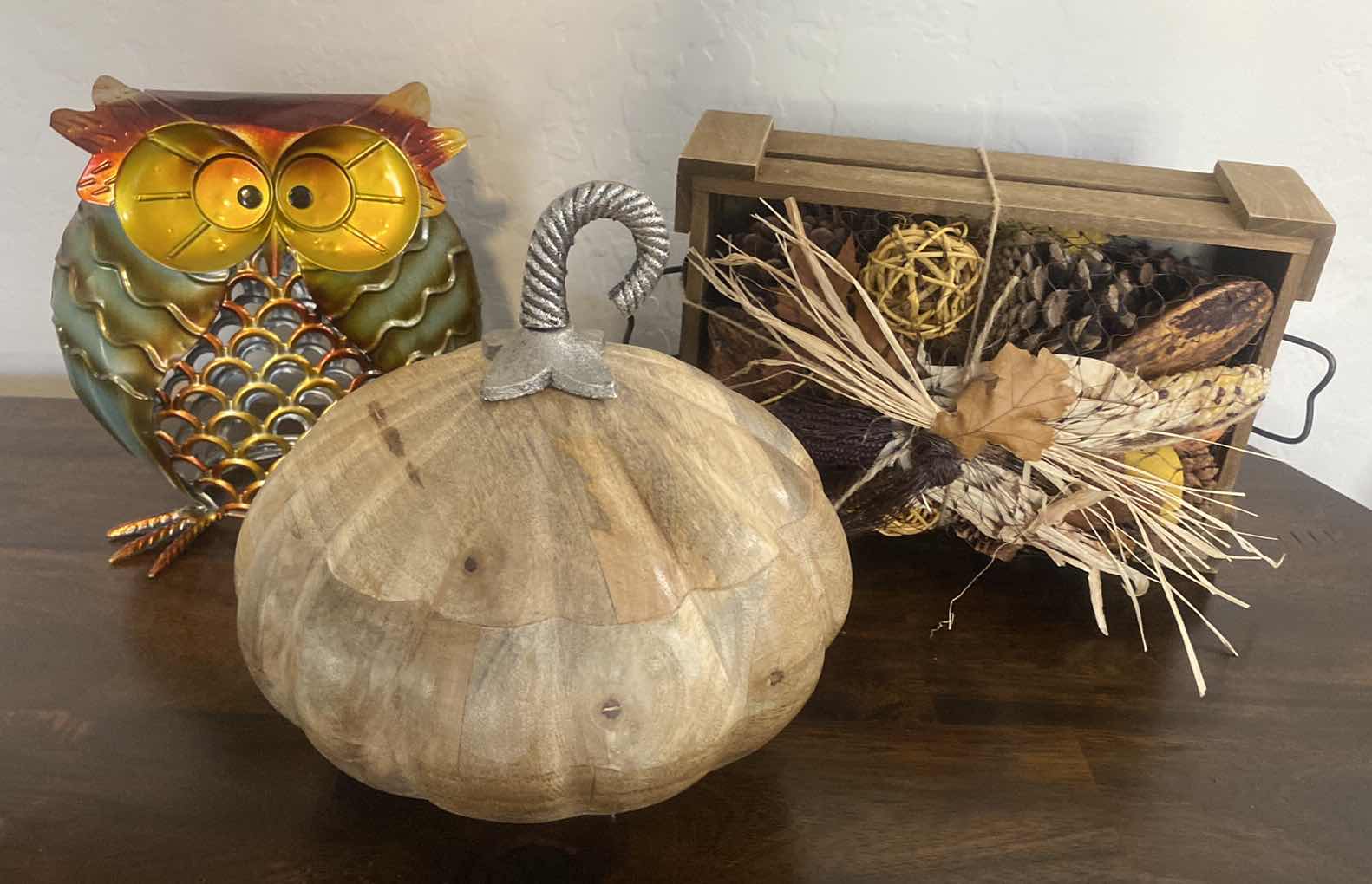 Photo 1 of 3 FALL DECOR- PUMPKIN 9” x 9”, OWL & POTPOURRI