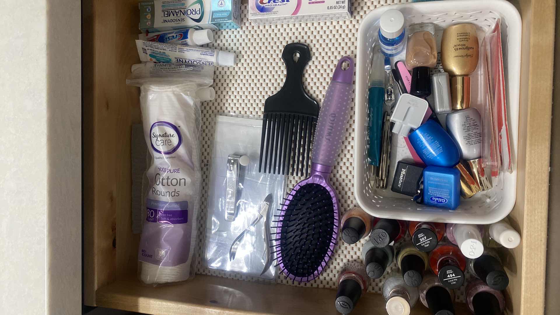 Photo 2 of CONTENTS OF 3 BATHROOM DRAWERS- POLISH HAIR CARE & MORE