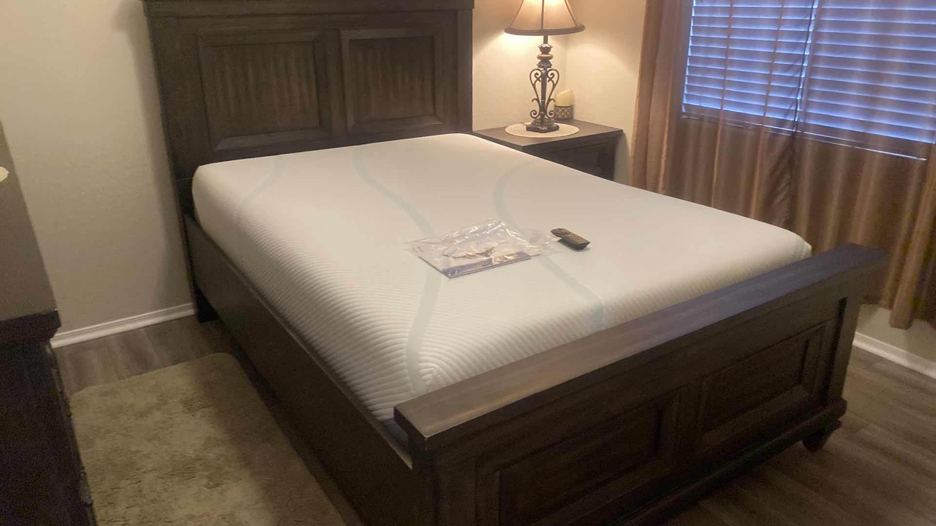 Photo 8 of FULL SIZE TEMPERPEDIC MATTRESS WITH ADJUSTABLE BEDFRAME WITH 1 REMOTE (WOOD BED SOLD SEPARATELY) 52” x 70”