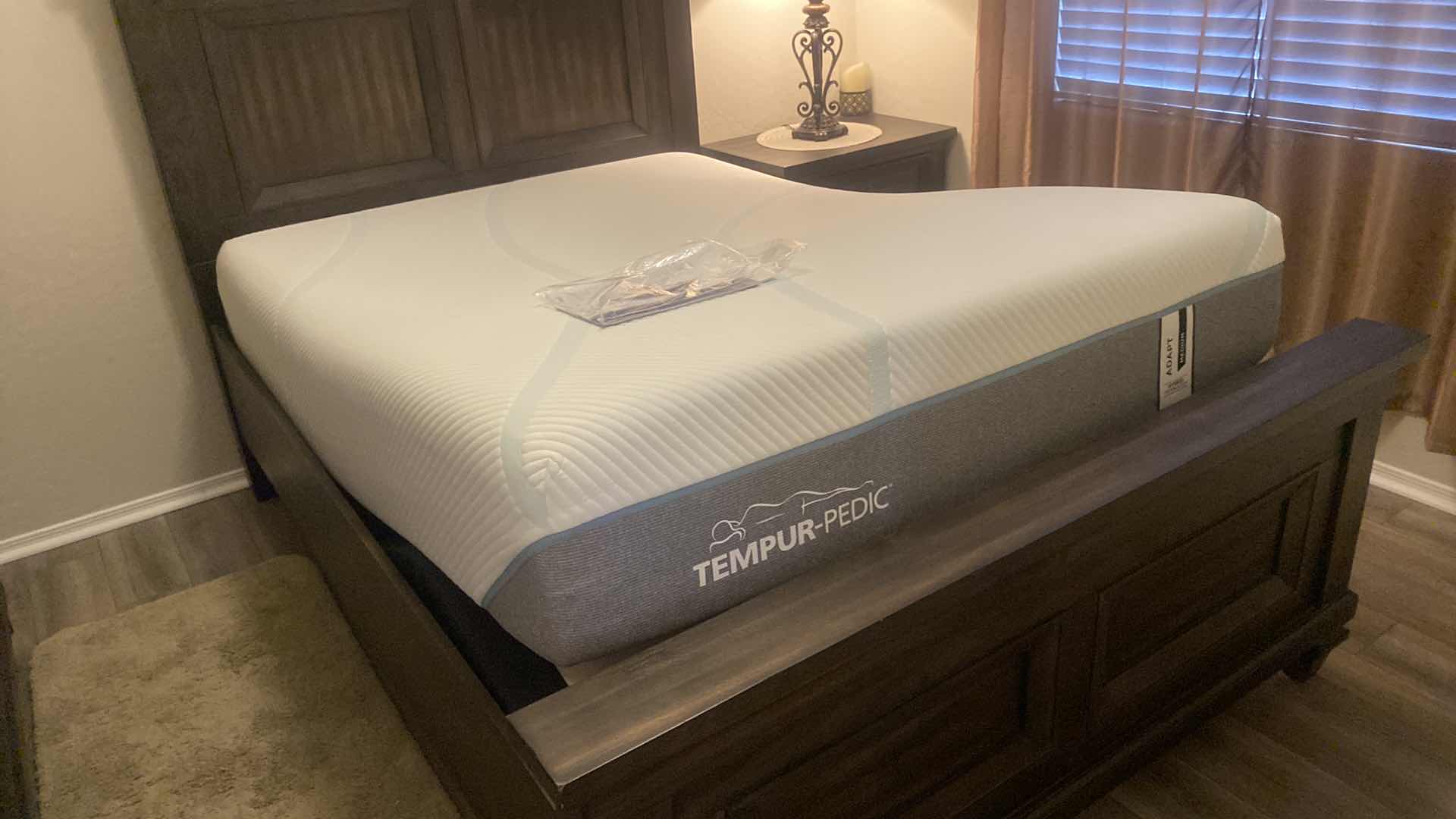 Photo 7 of FULL SIZE TEMPERPEDIC MATTRESS WITH ADJUSTABLE BEDFRAME WITH 1 REMOTE (WOOD BED SOLD SEPARATELY) 52” x 70”