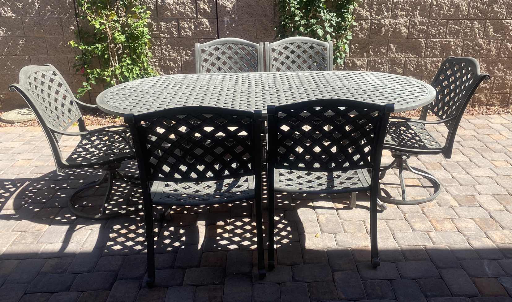 Photo 1 of GATHERCRAFT PREMIUM ALUMINUM HALSTON PATIO TABLE 86” x 42” ( Chairs sold separately)