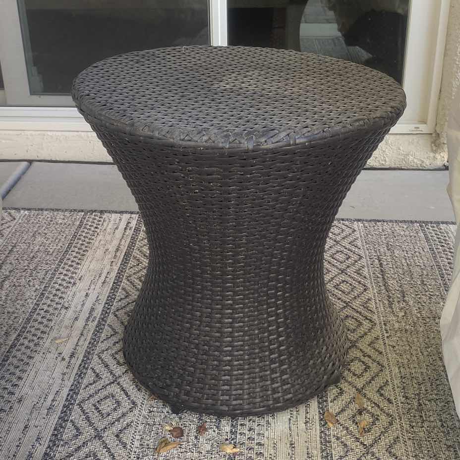 Photo 1 of 19” ROUND WICKER TABLE H20”