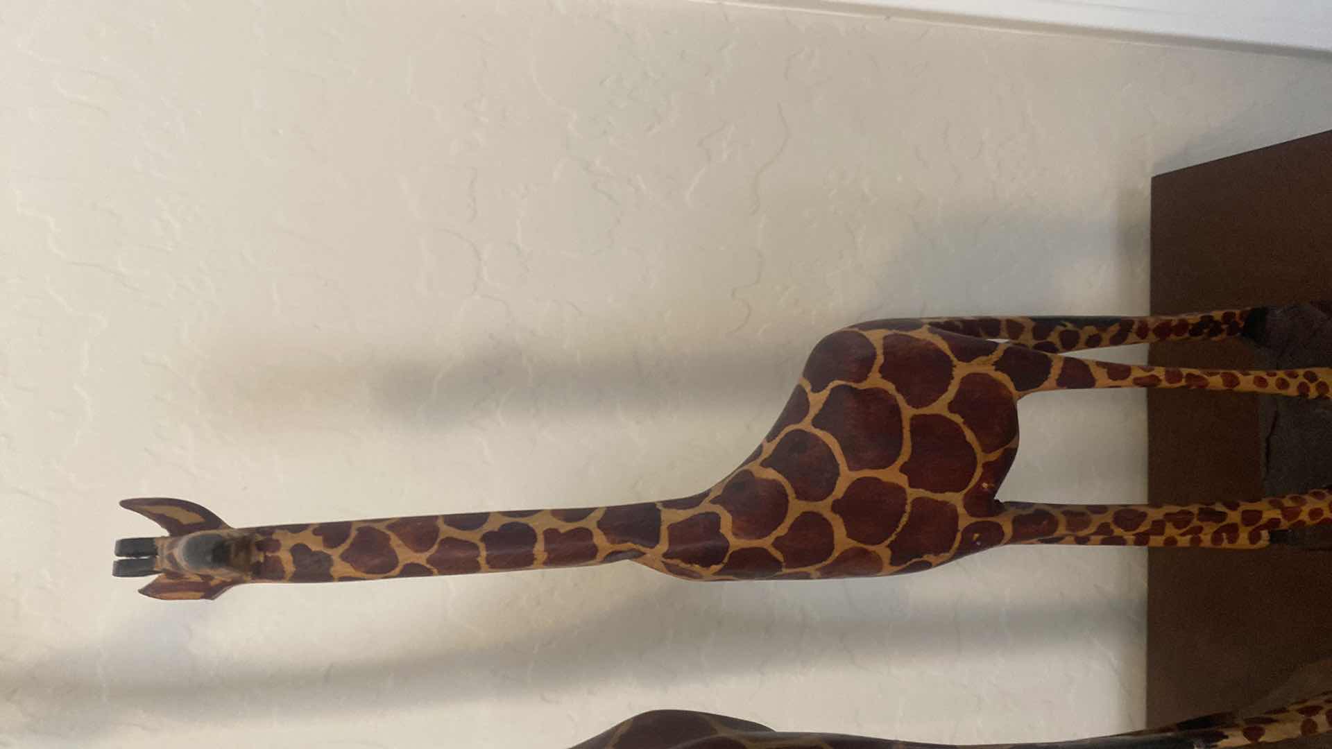 Photo 2 of 2-WOOD GIRAFFES TALLEST H23”