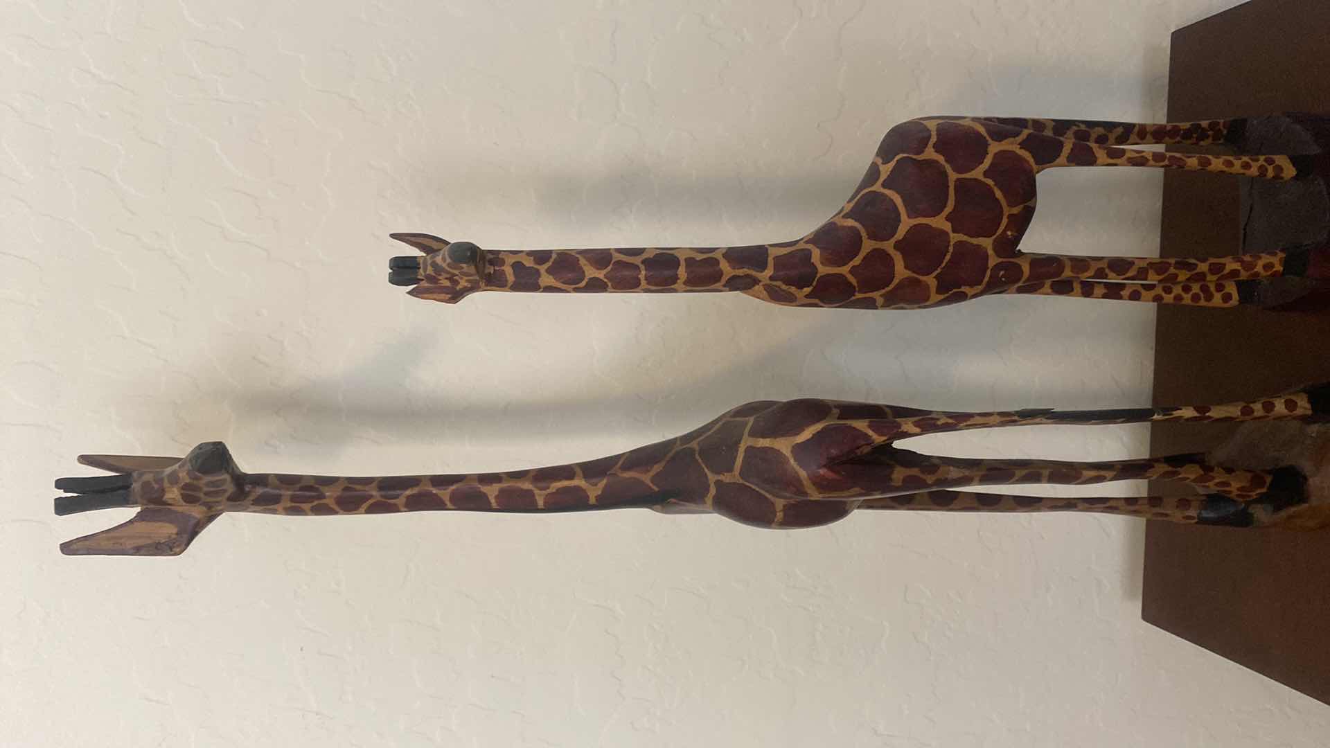 Photo 1 of 2-WOOD GIRAFFES TALLEST H23”