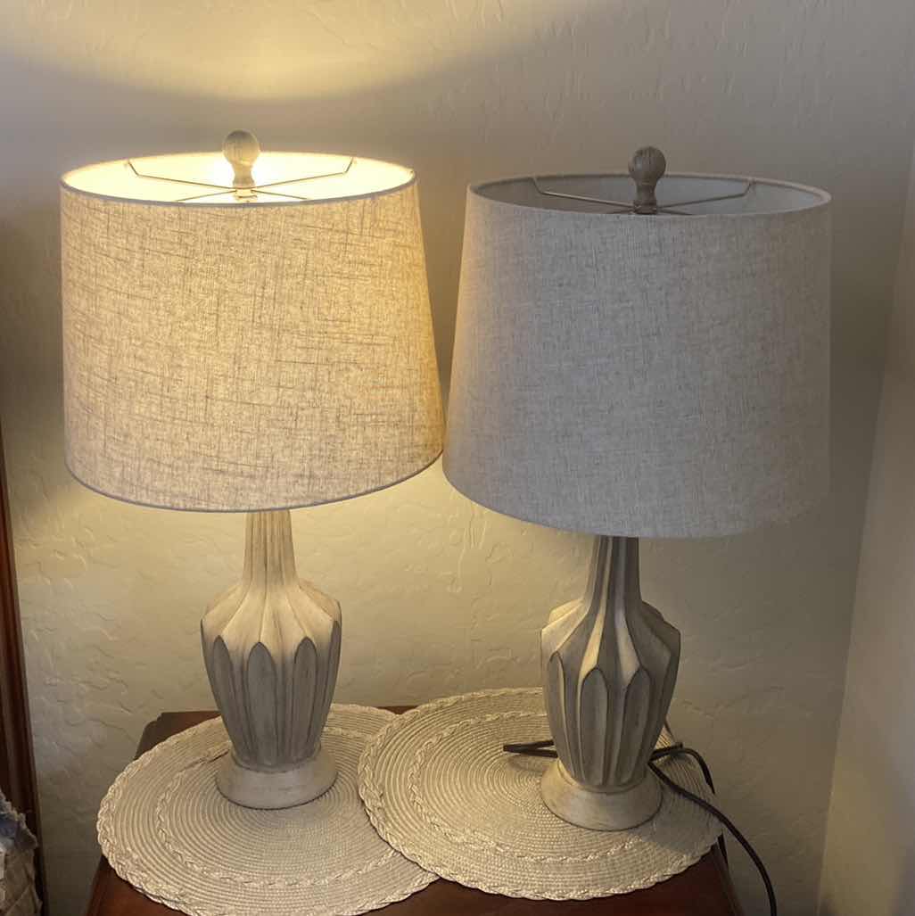 Photo 1 of PAIR OF TABLE LAMPS H25”