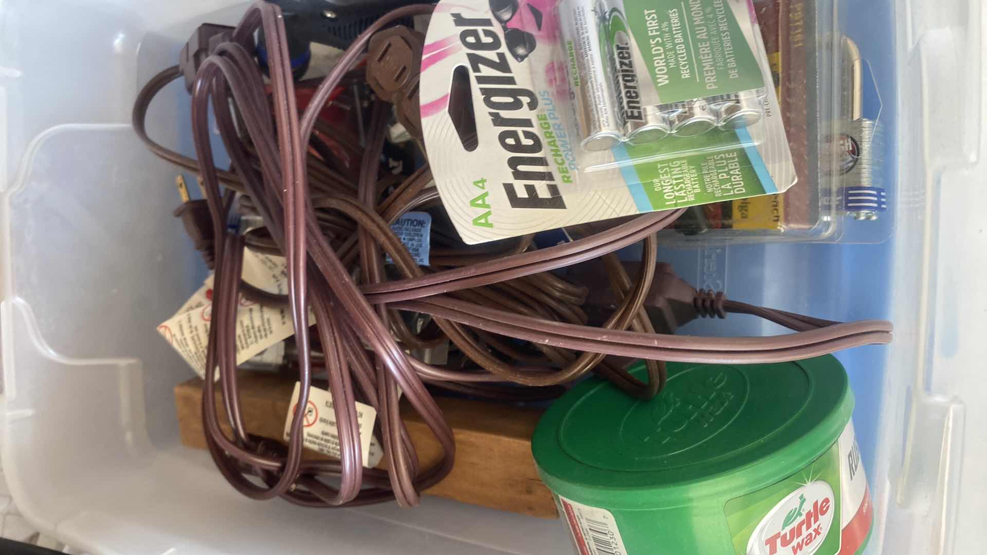 Photo 3 of SHELF IN GARAGE - ELECTRICAL FASTENERS STAPLER & MORE