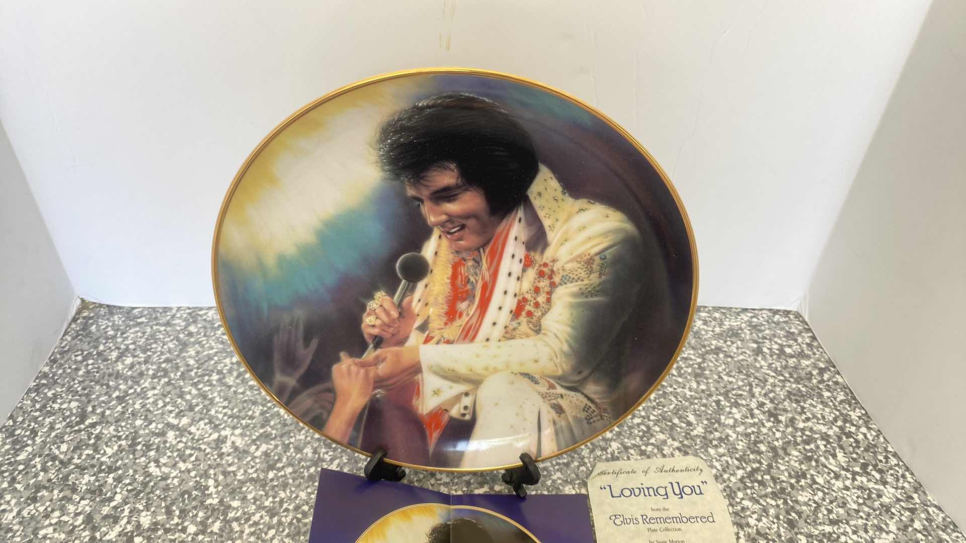 Photo 2 of “LOVING YOU” FROM ELVIS REMEMBERED PLATE COLLECTION WITH COA 10 1/4”