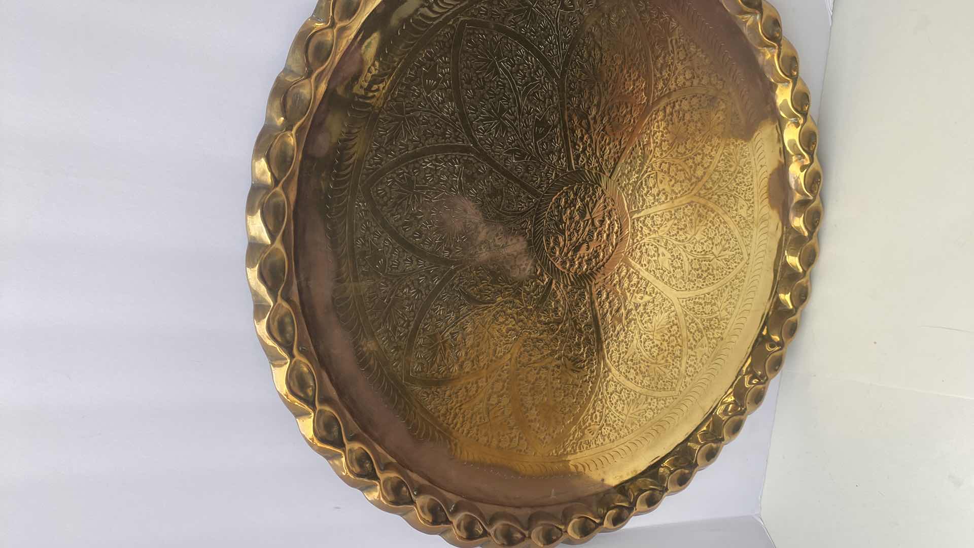 Photo 2 of 24” BRASS  DECORATIVE TRAY