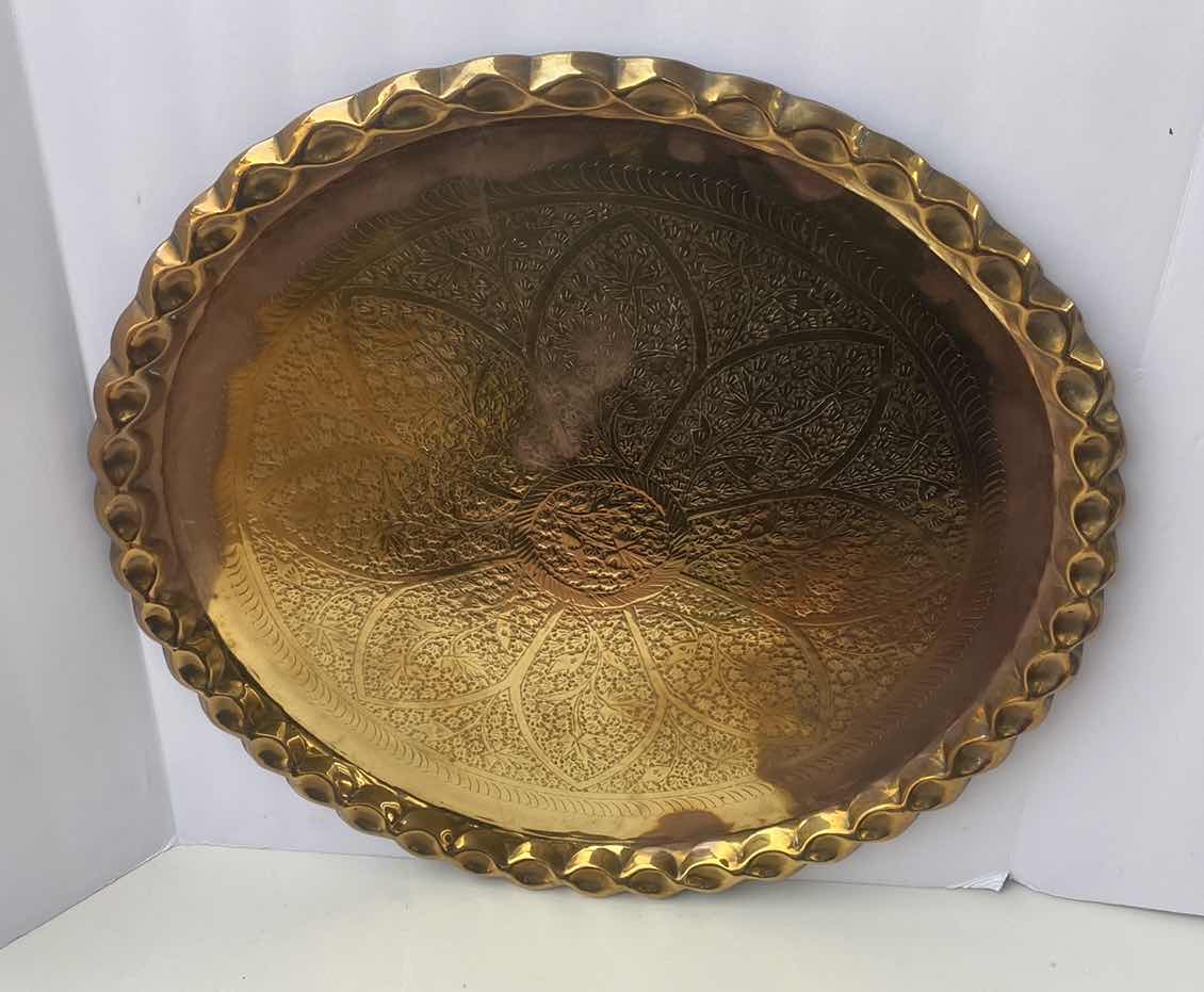 Photo 1 of 24” BRASS  DECORATIVE TRAY